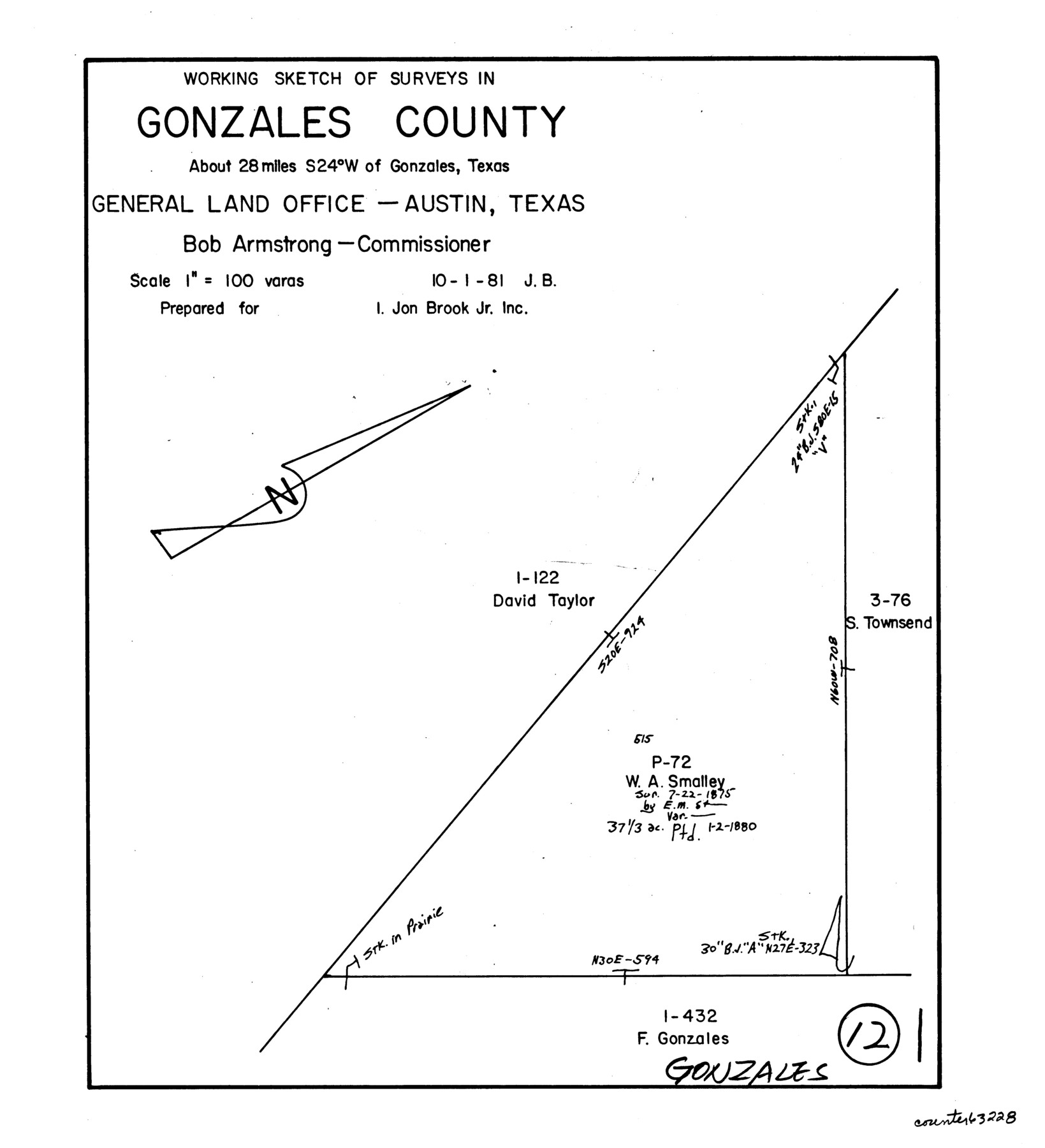 63228, Gonzales County Working Sketch 12, General Map Collection