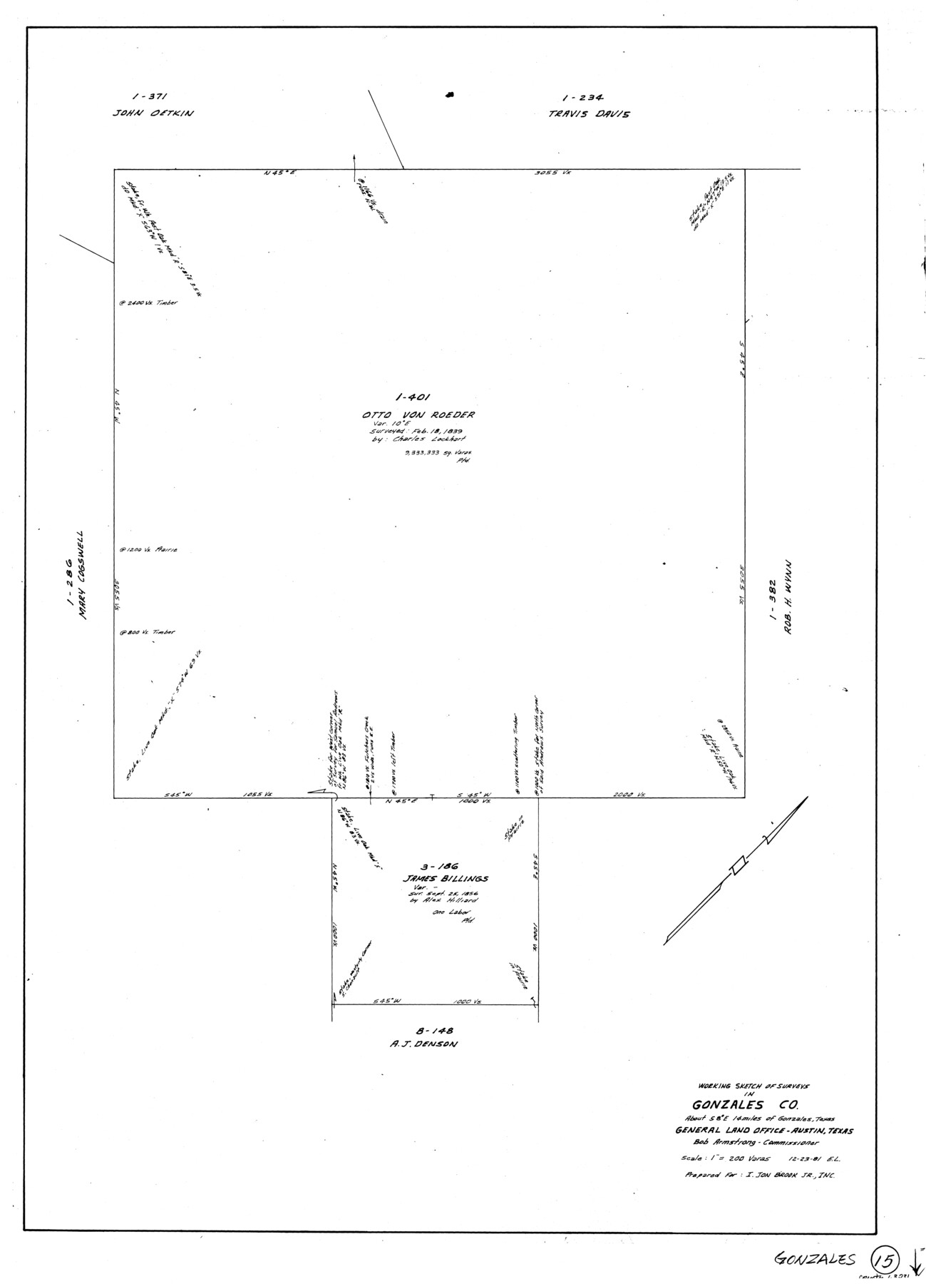 63231, Gonzales County Working Sketch 15, General Map Collection