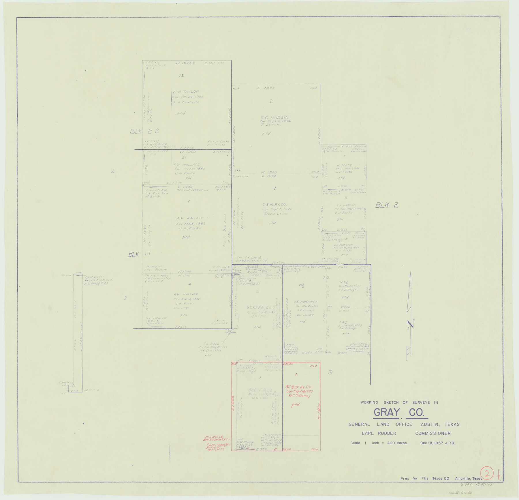 63233, Gray County Working Sketch 2, General Map Collection