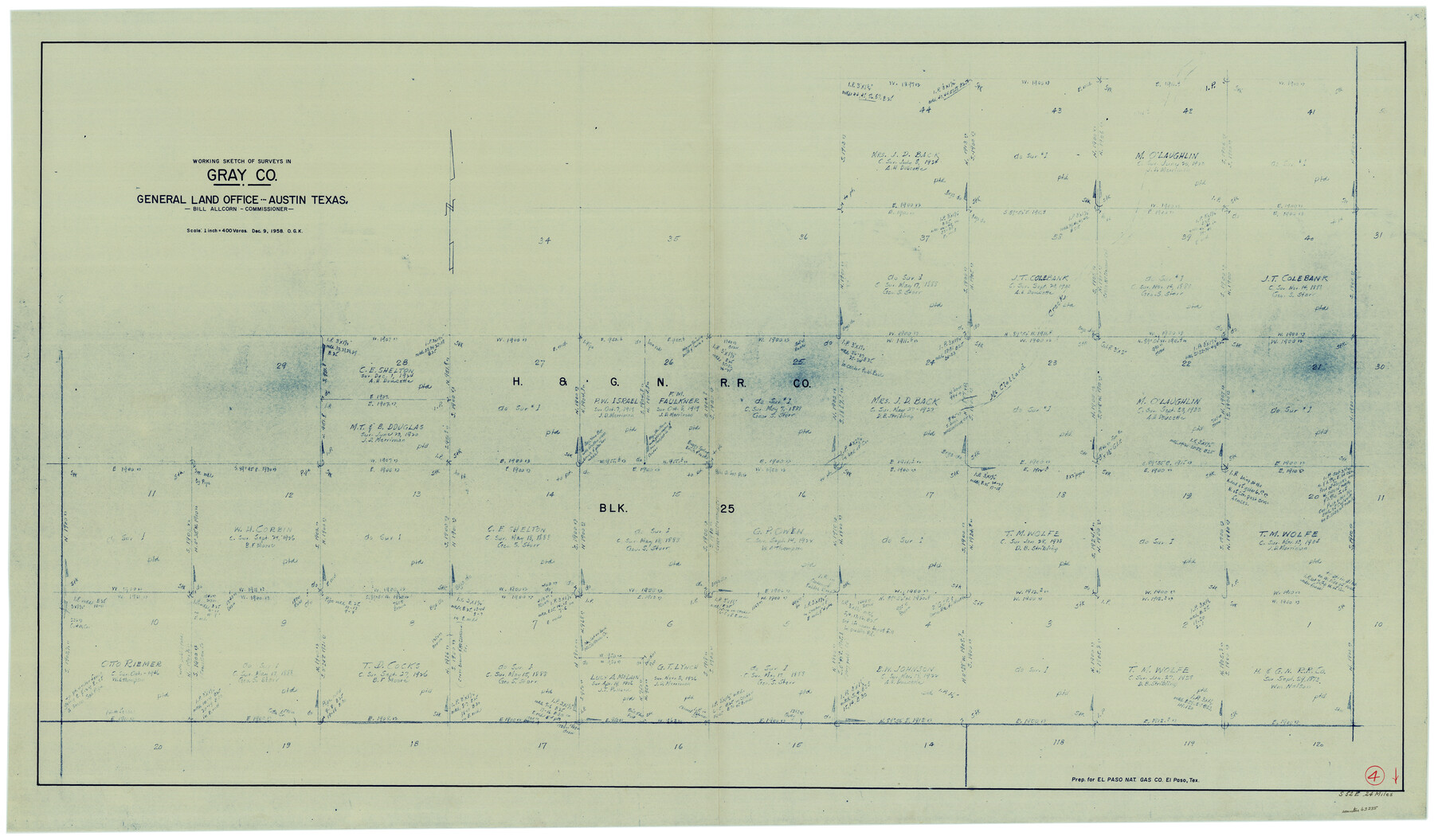63235, Gray County Working Sketch 4, General Map Collection
