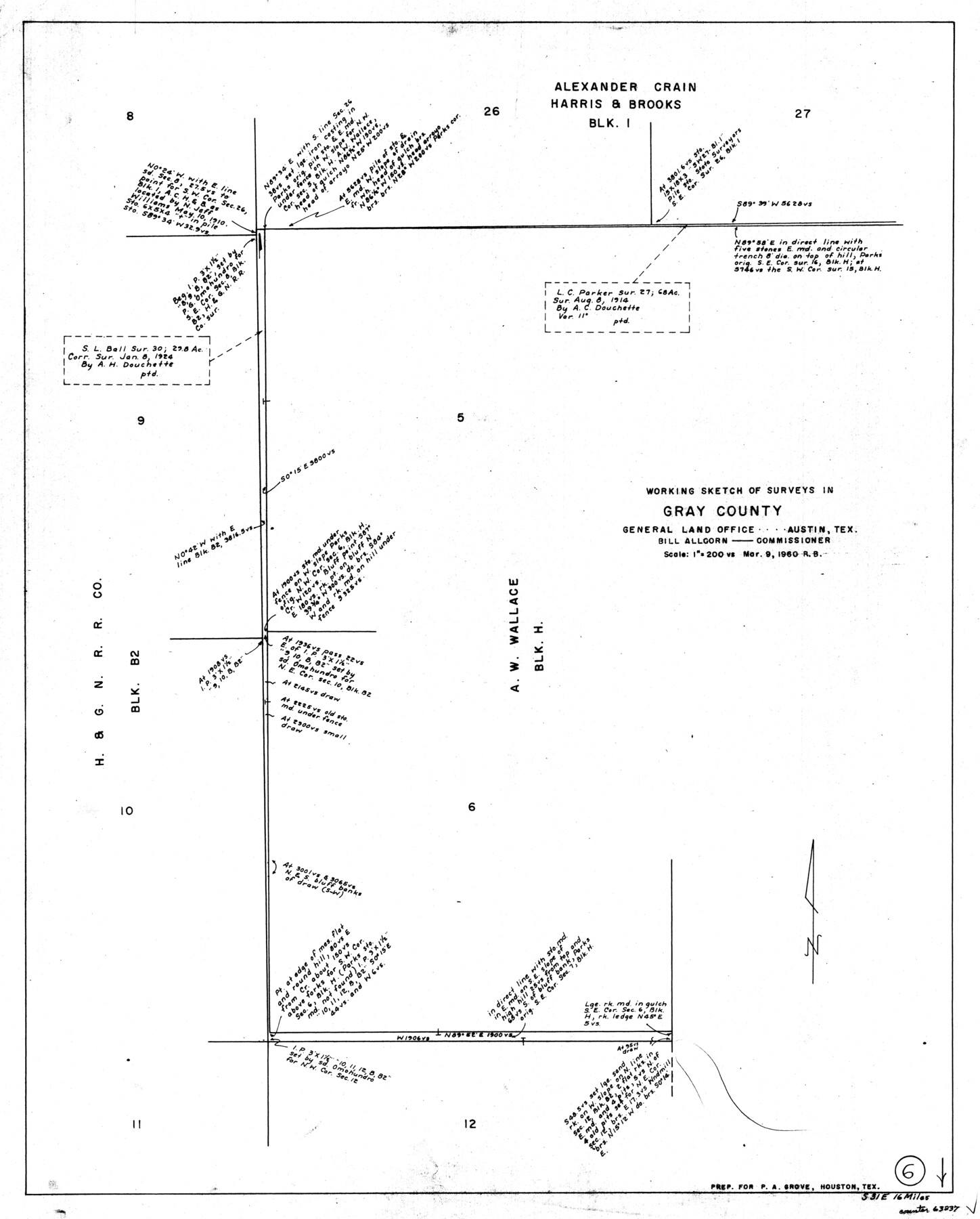 63237, Gray County Working Sketch 6, General Map Collection