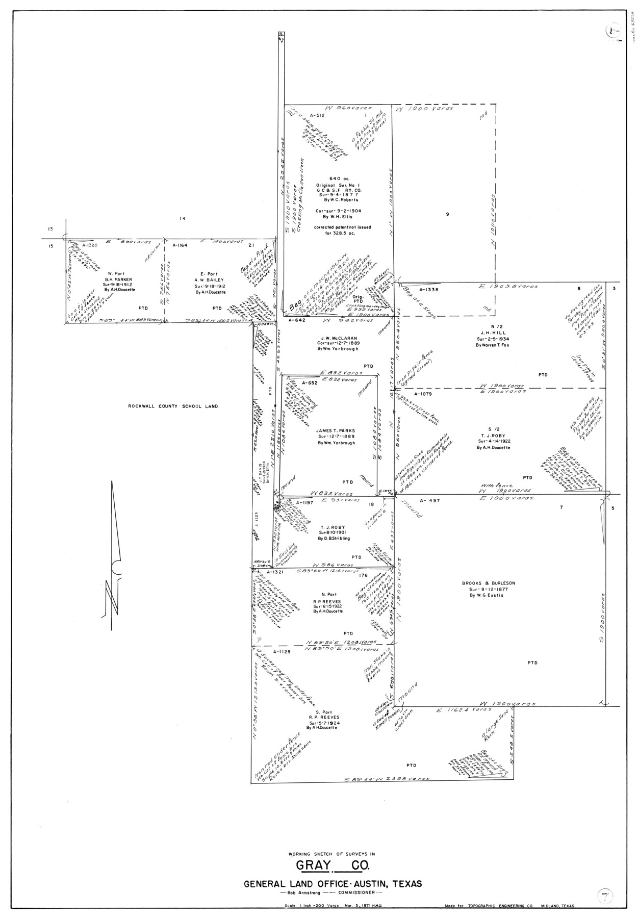 63238, Gray County Working Sketch 7, General Map Collection