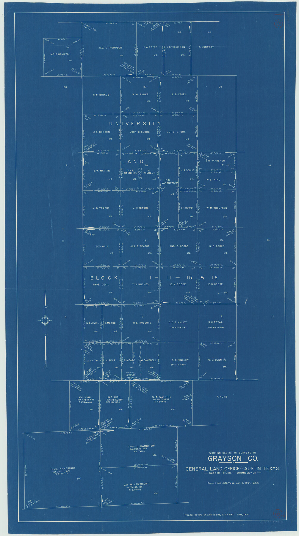 63255, Grayson County Working Sketch 16, General Map Collection