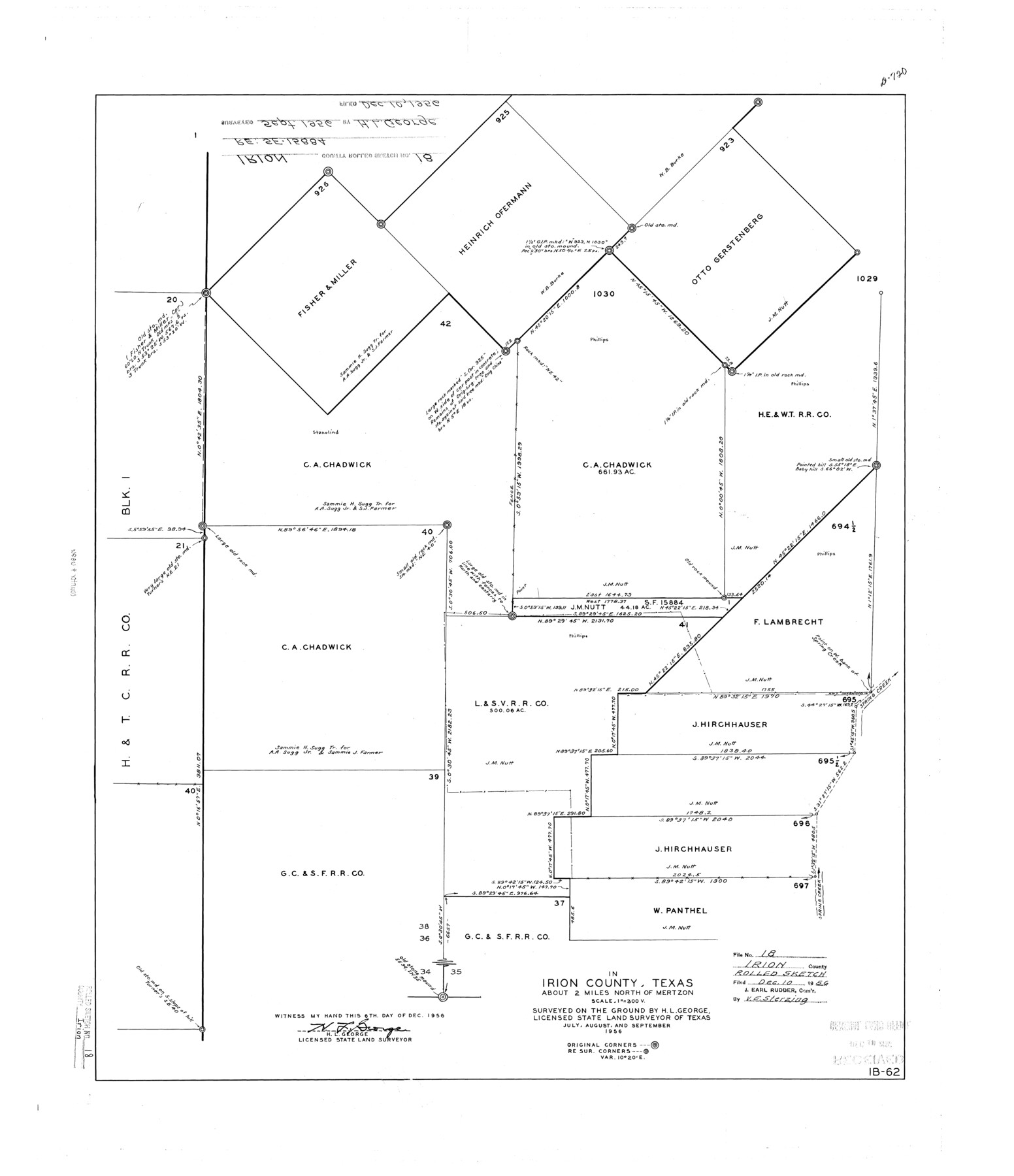 6326, Irion County Rolled Sketch 18, General Map Collection