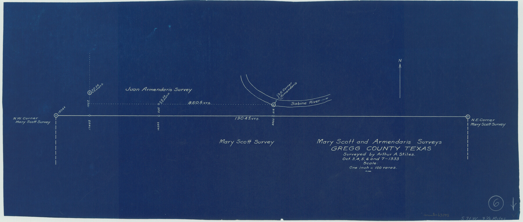 63272, Gregg County Working Sketch 6, General Map Collection