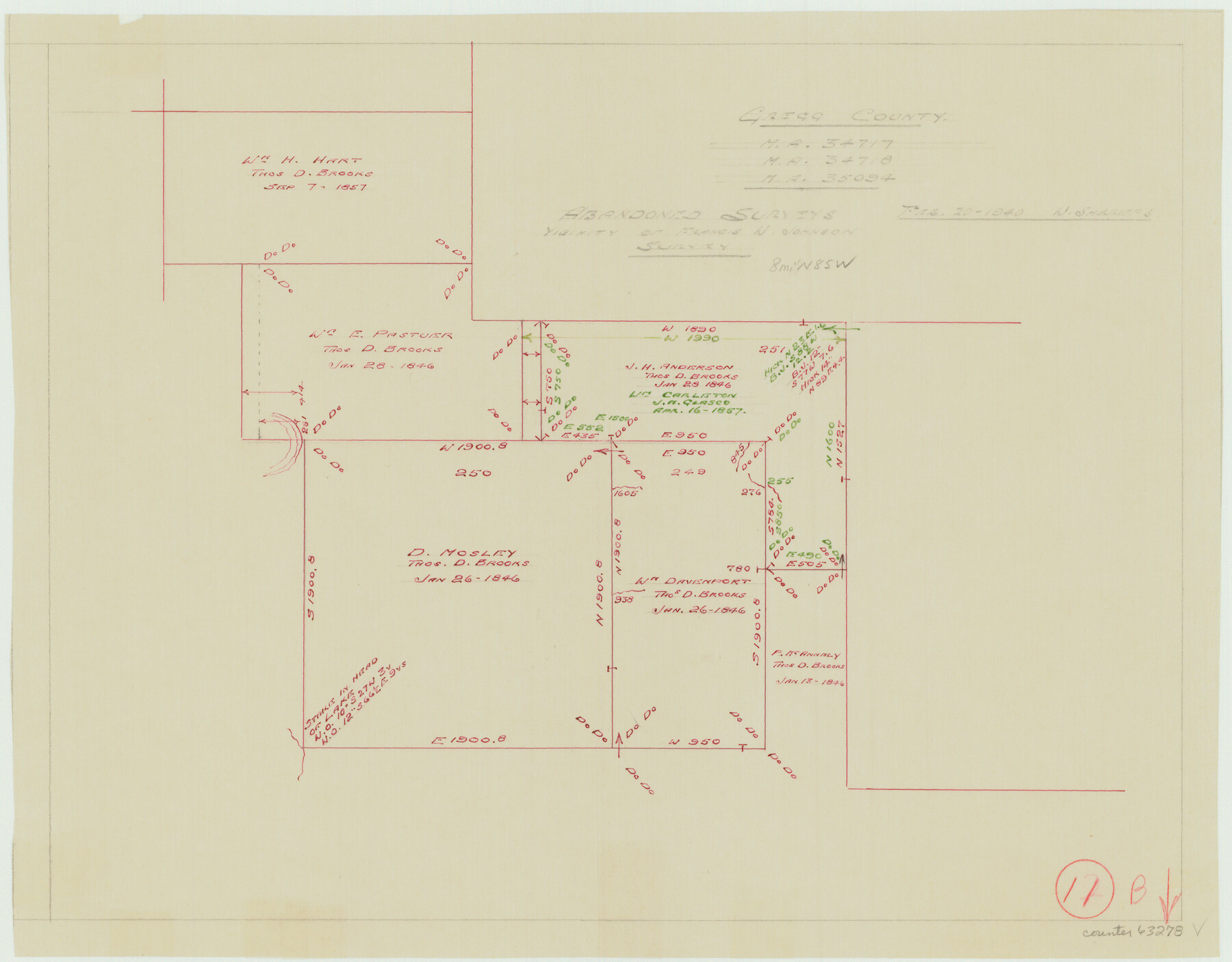 63278, Gregg County Working Sketch 11b, General Map Collection