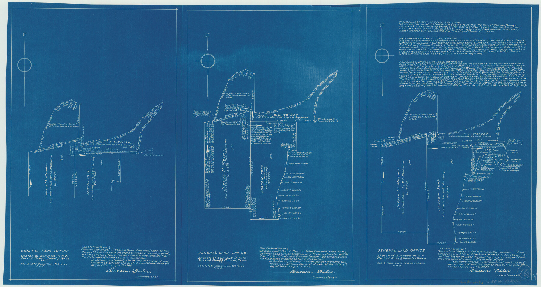 63283, Gregg County Working Sketch 16, General Map Collection