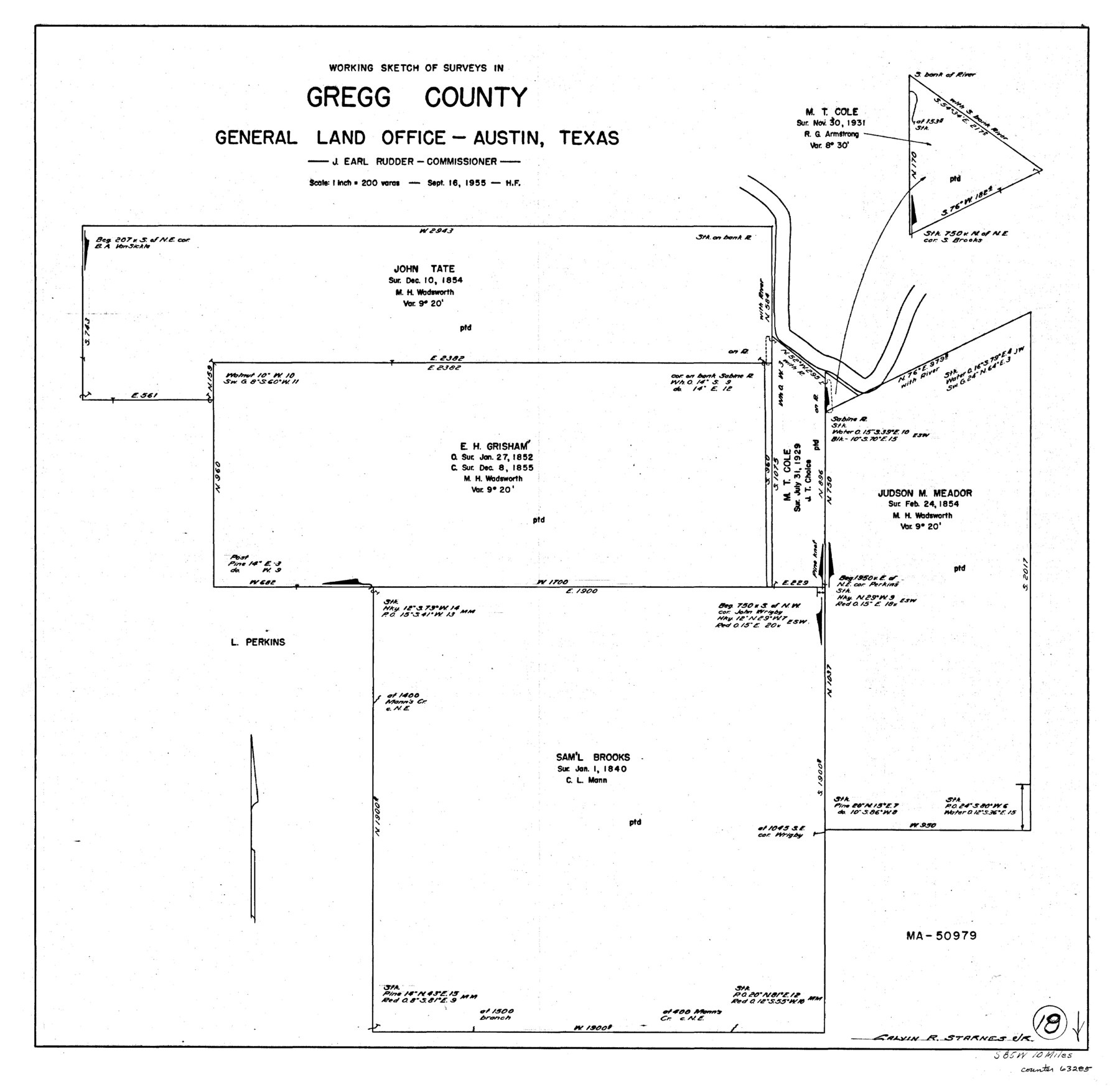 63285, Gregg County Working Sketch 18, General Map Collection