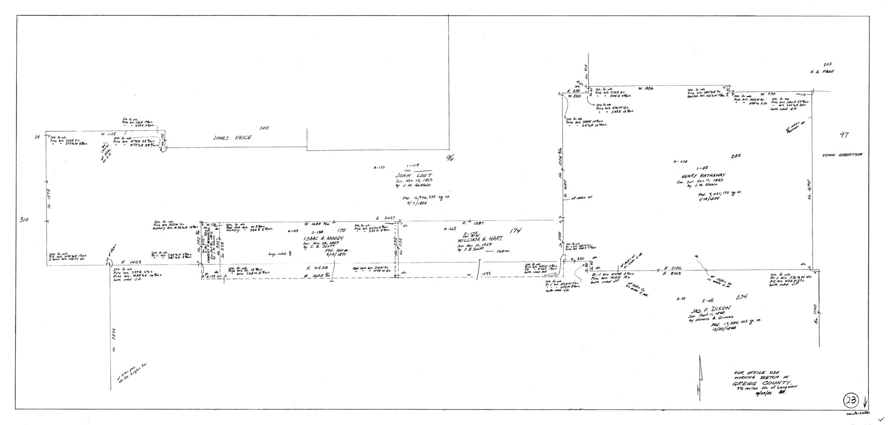 63290, Gregg County Working Sketch 23, General Map Collection