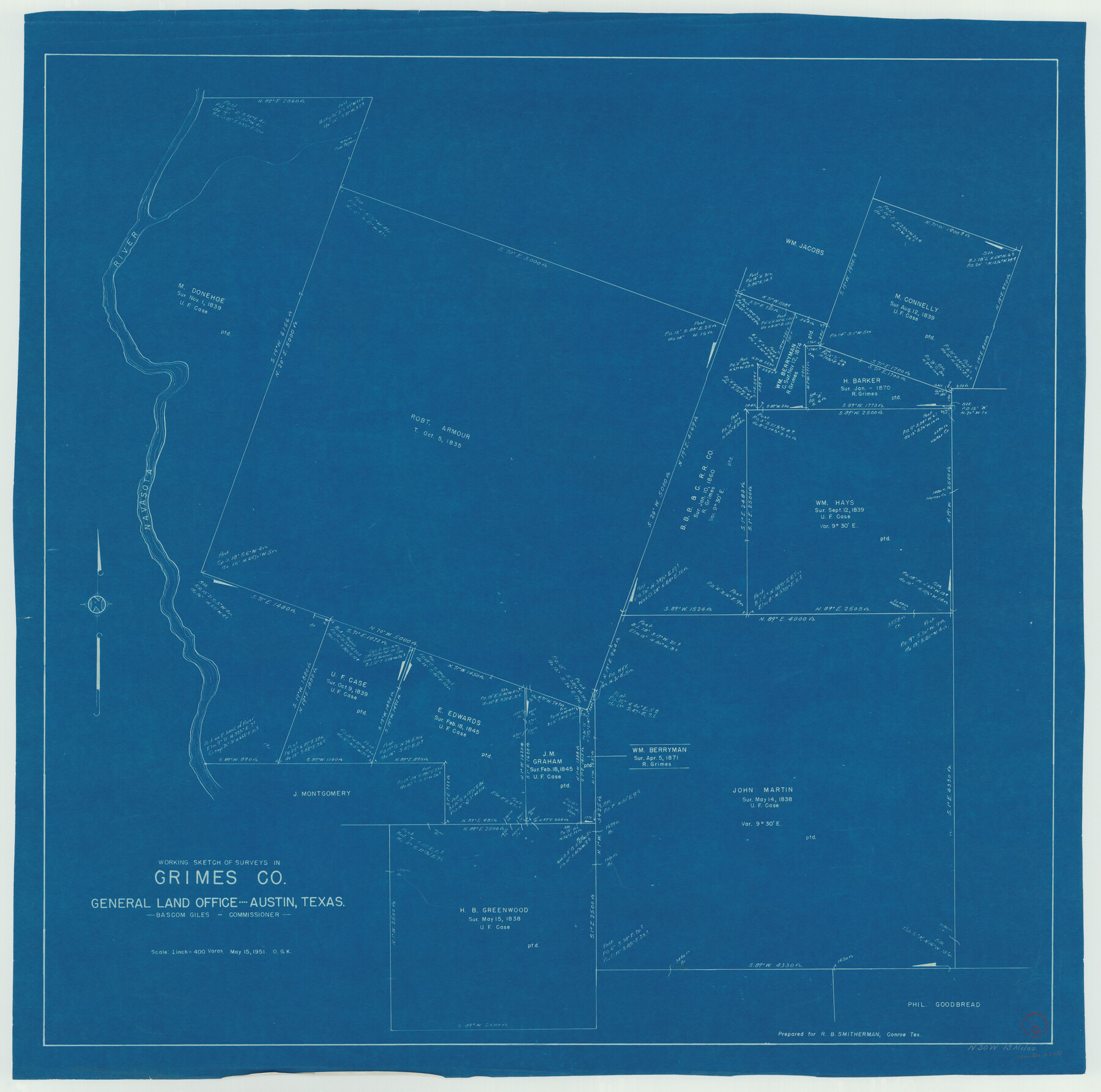 63297, Grimes County Working Sketch 6, General Map Collection