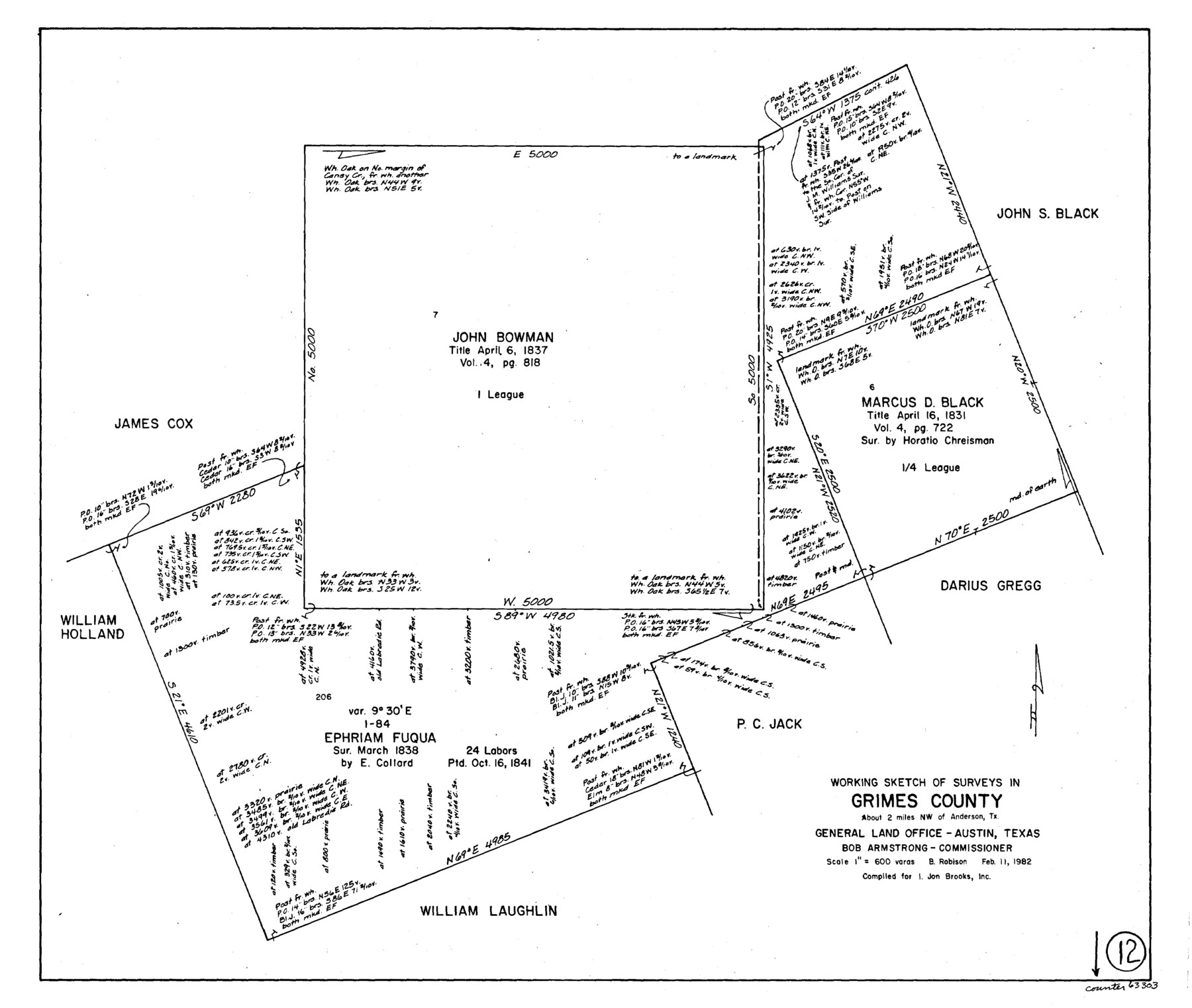 63303, Grimes County Working Sketch 12, General Map Collection