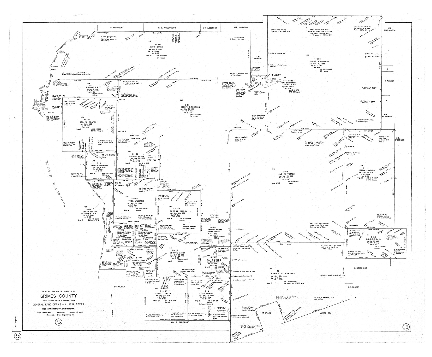 63304, Grimes County Working Sketch 13, General Map Collection