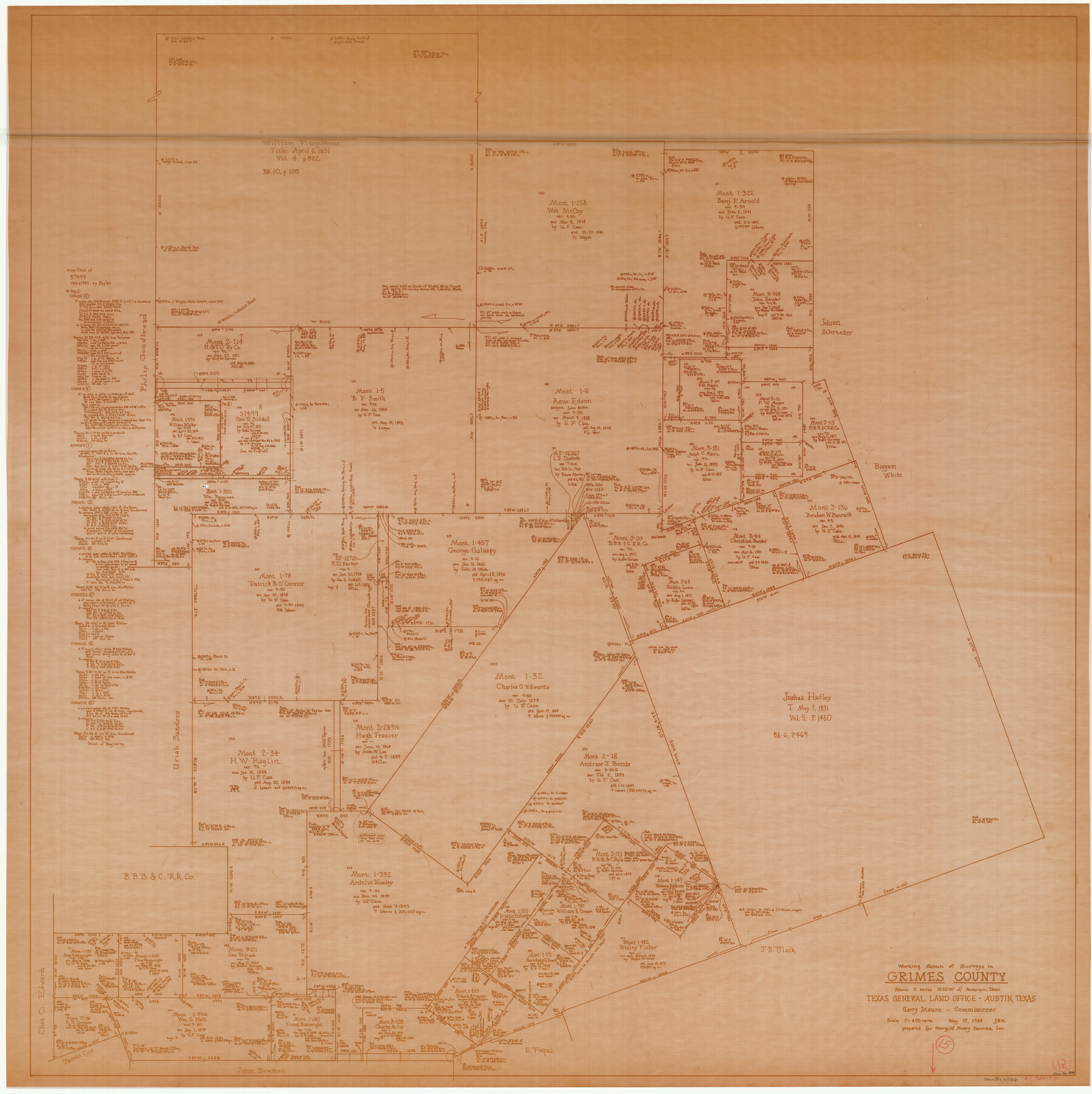 63306, Grimes County Working Sketch 15, General Map Collection