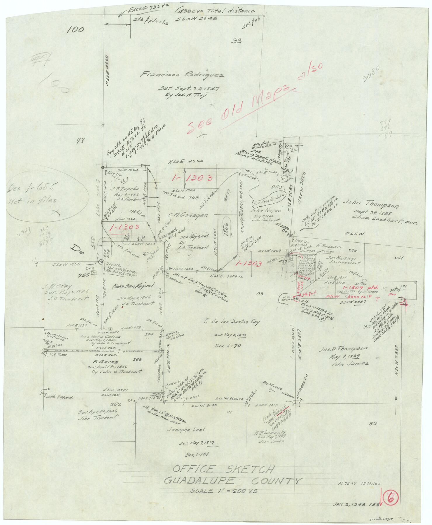 63315, Guadalupe County Working Sketch 6, General Map Collection