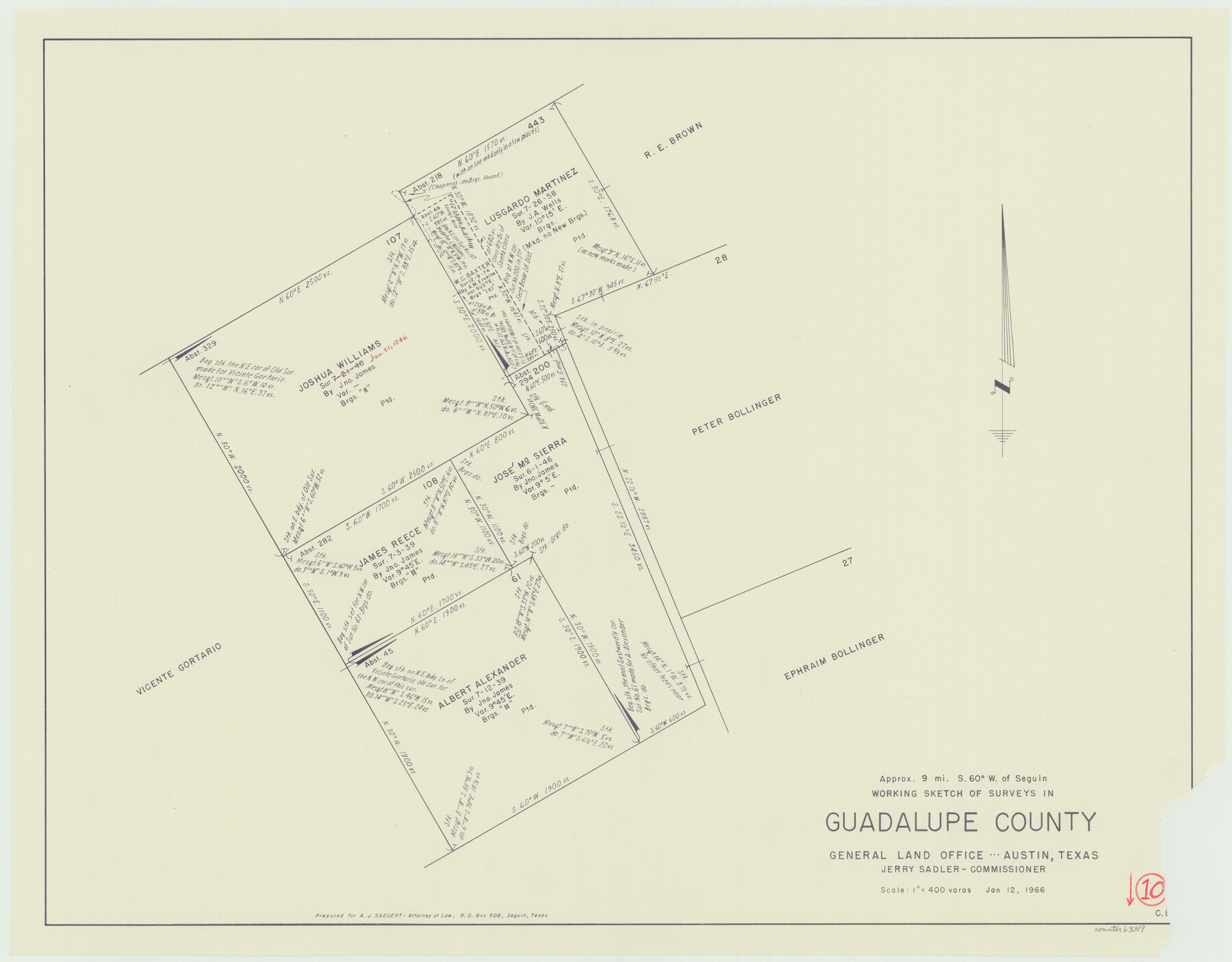 63319, Guadalupe County Working Sketch 10, General Map Collection