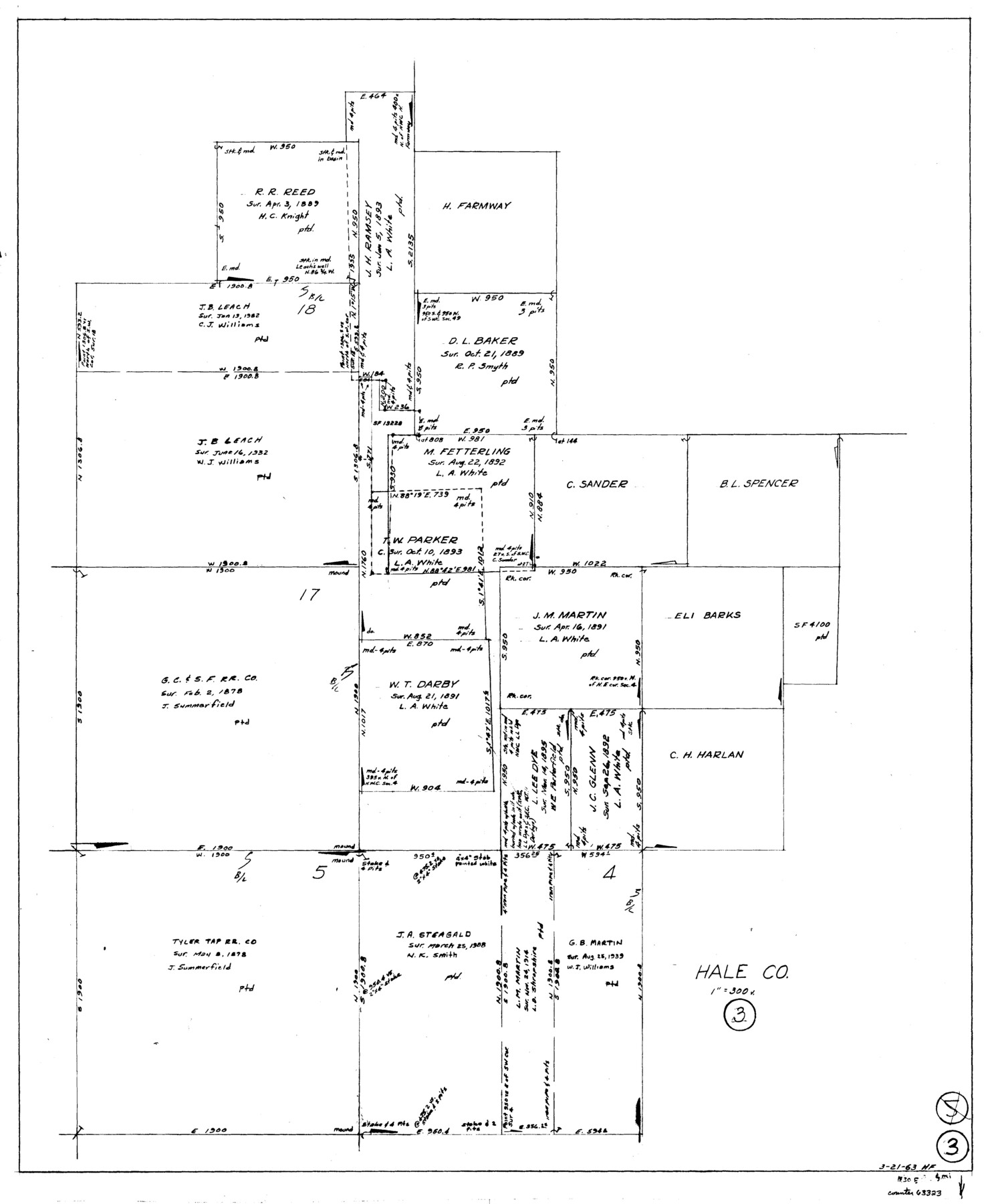 63323, Hale County Working Sketch 3, General Map Collection