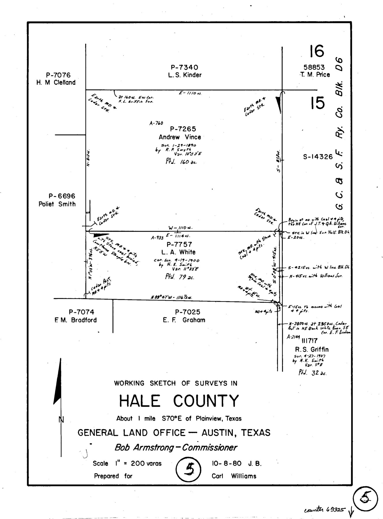 63325, Hale County Working Sketch 5, General Map Collection