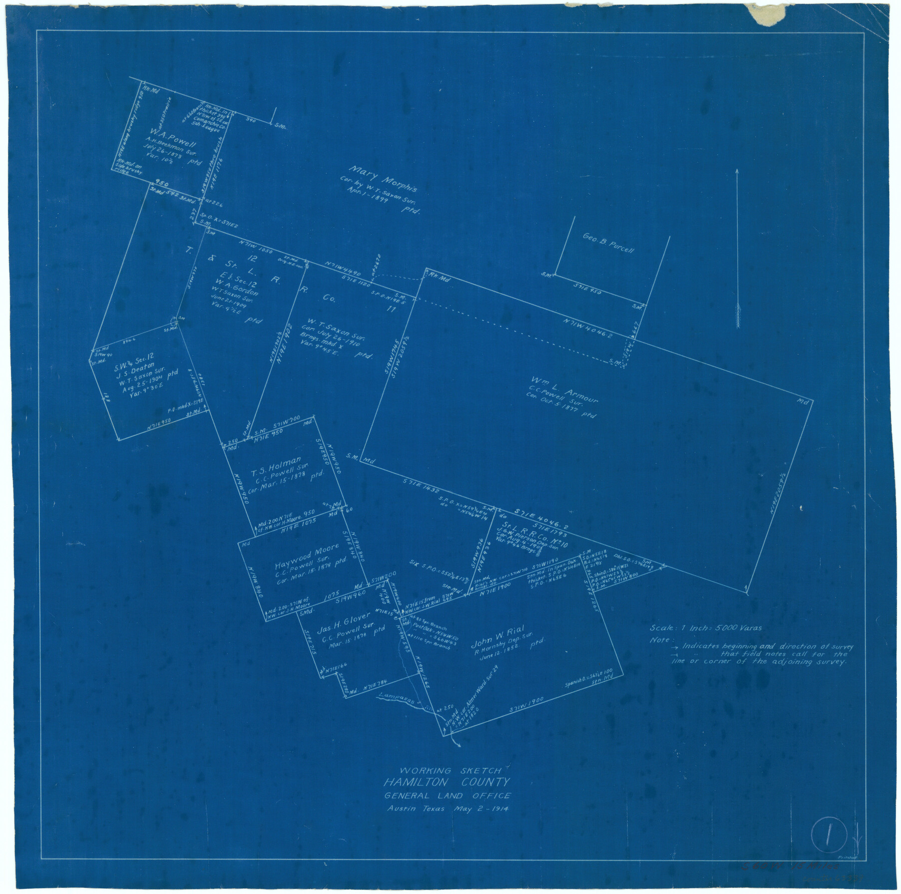 63339, Hamilton County Working Sketch 1, General Map Collection