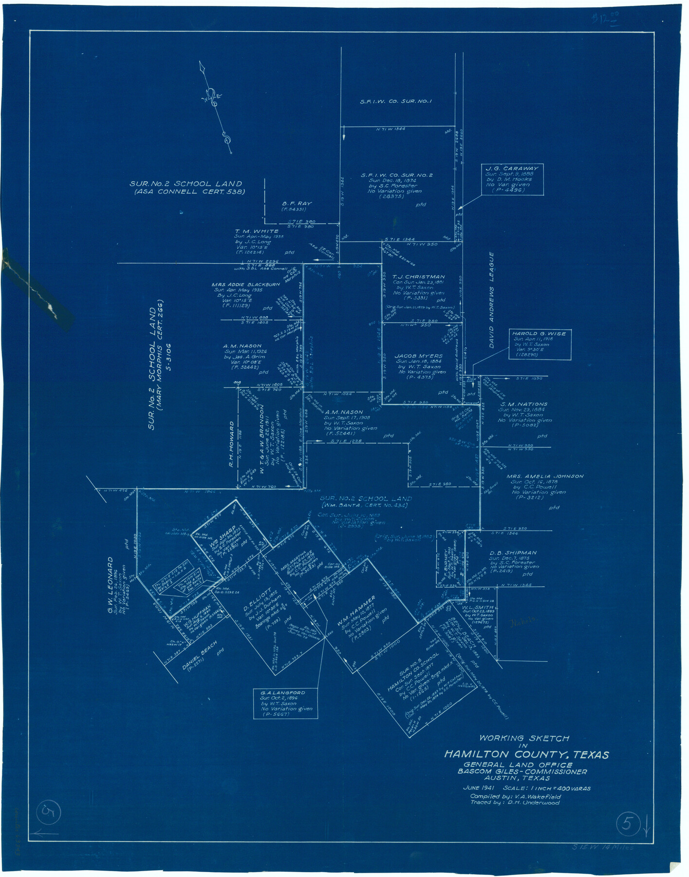 63343, Hamilton County Working Sketch 5, General Map Collection