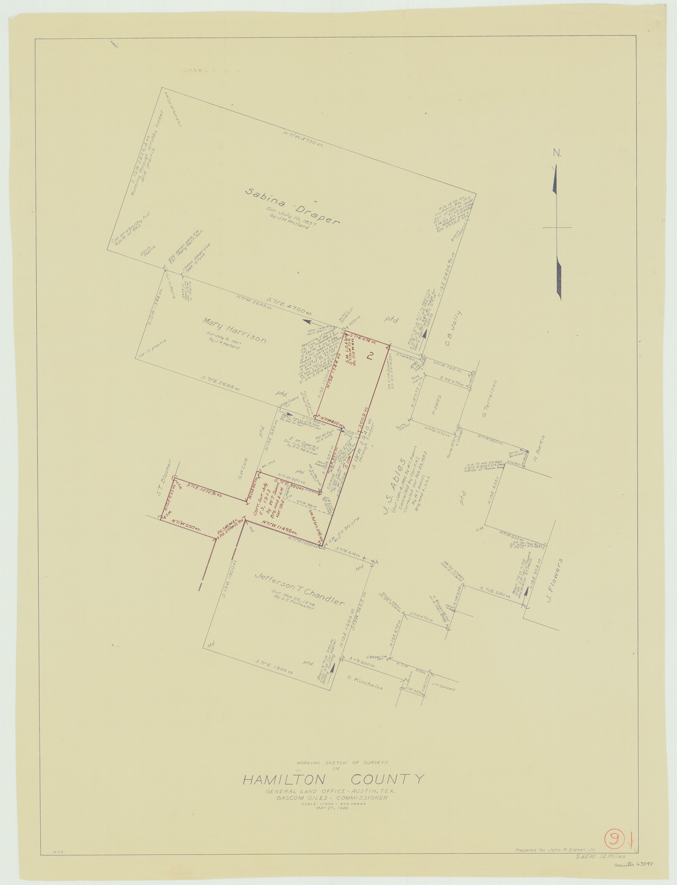 63347, Hamilton County Working Sketch 9, General Map Collection