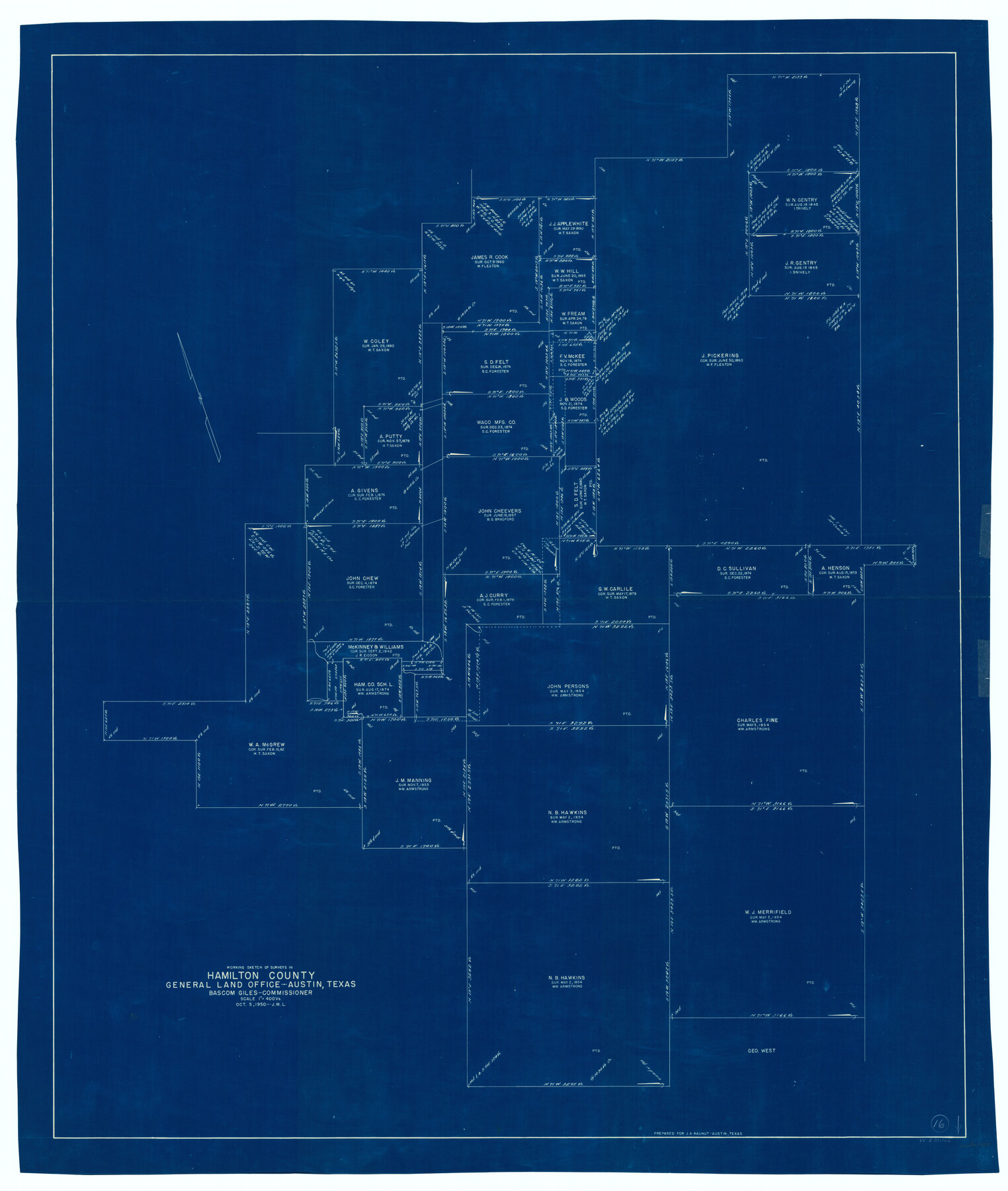 63354, Hamilton County Working Sketch 16, General Map Collection