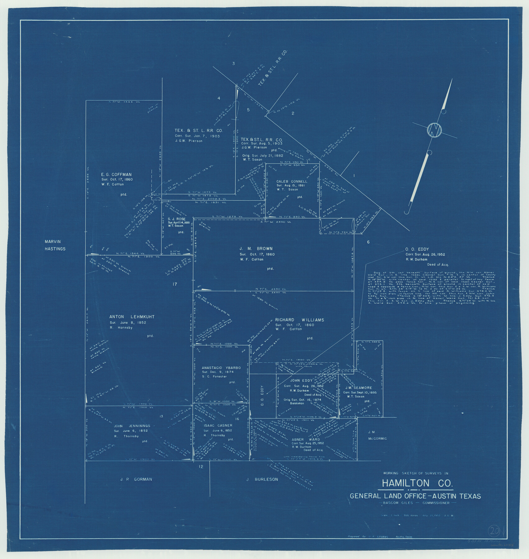 63358, Hamilton County Working Sketch 20, General Map Collection