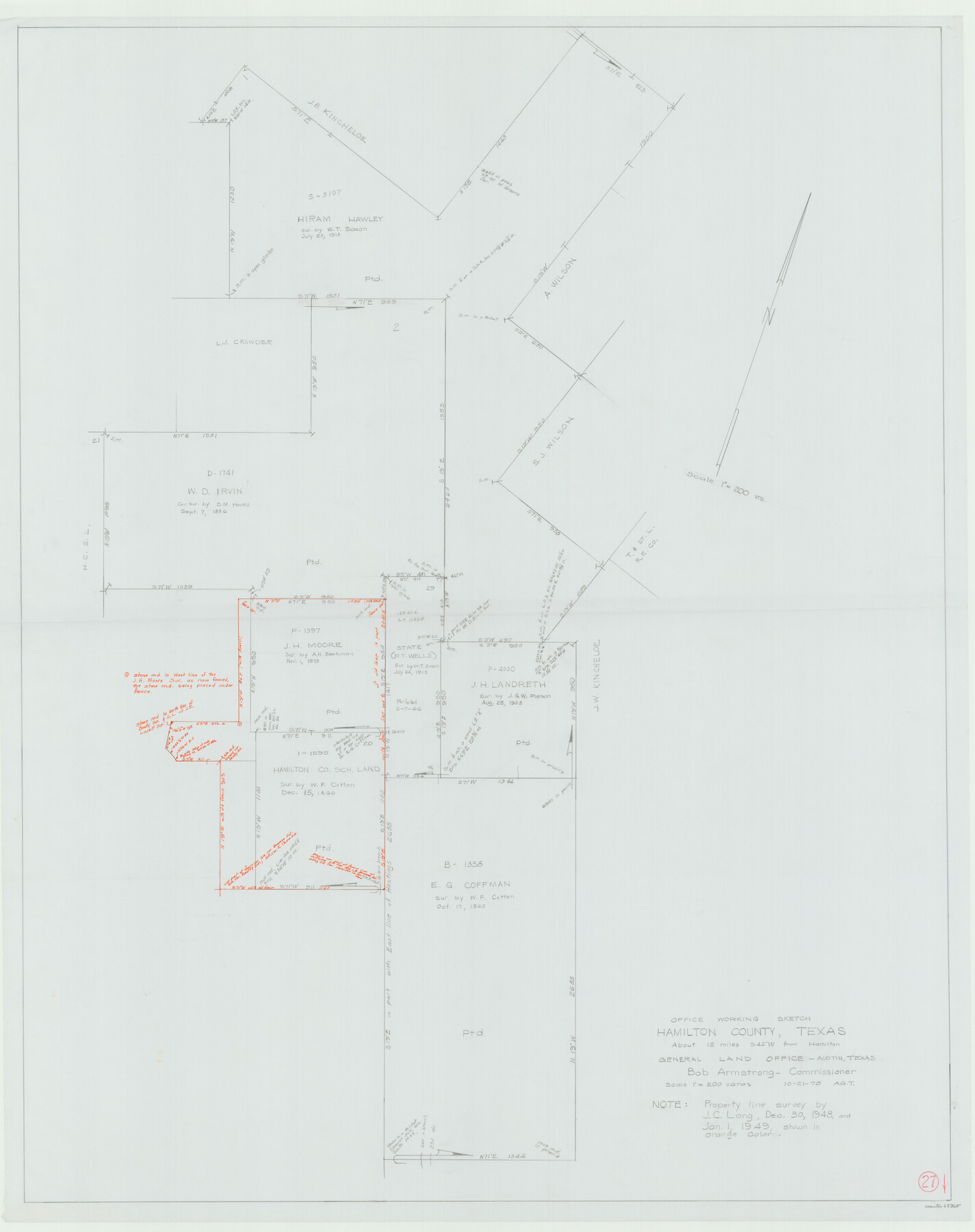 63365, Hamilton County Working Sketch 27, General Map Collection