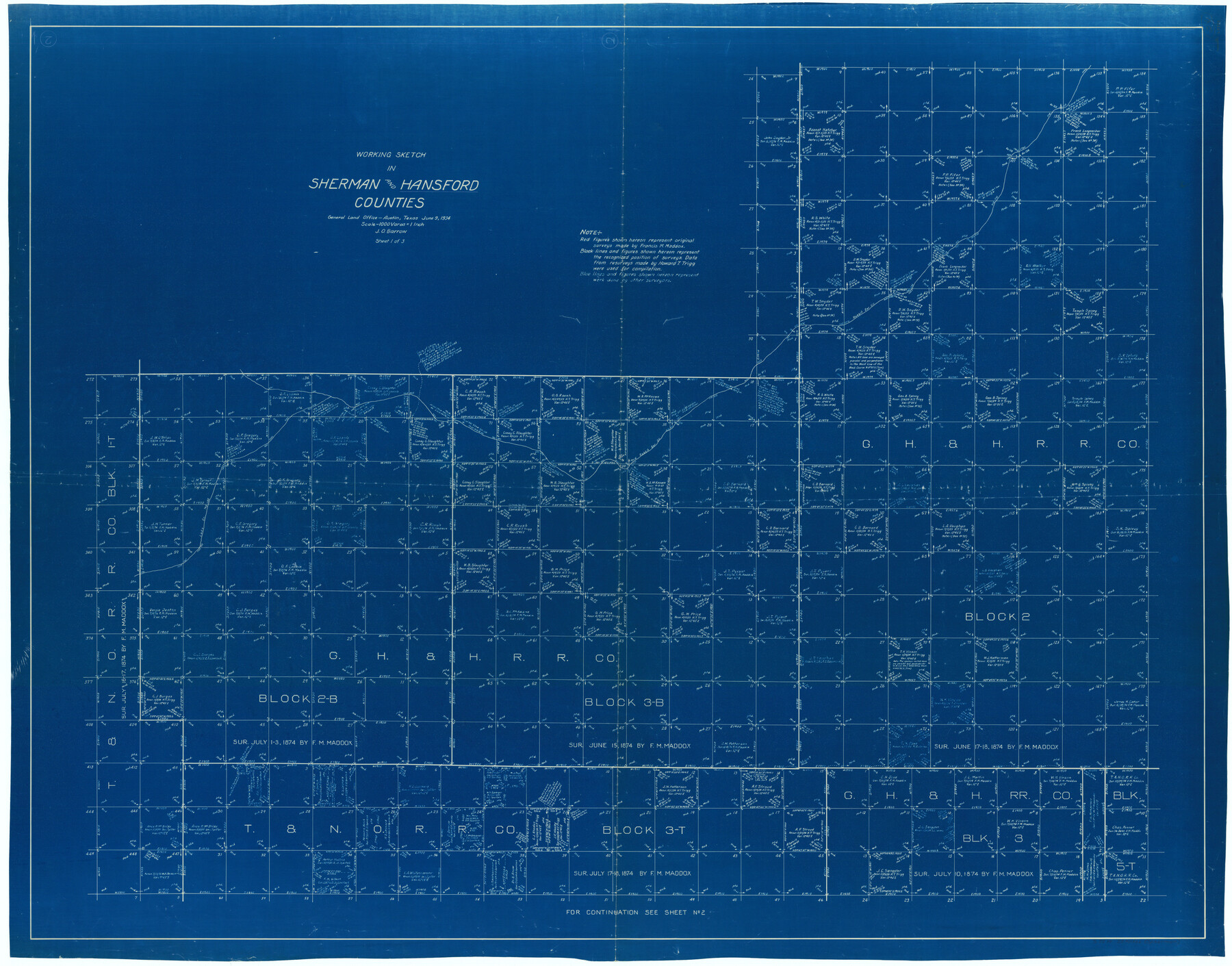 63374, Hansford County Working Sketch 2, General Map Collection