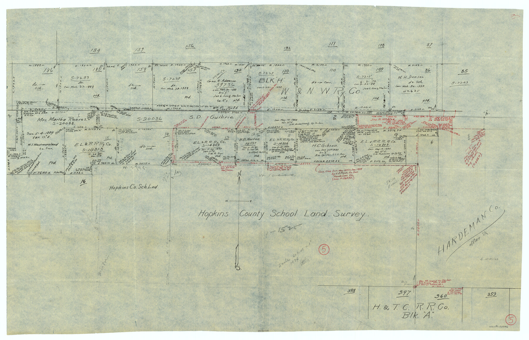 63386, Hardeman County Working Sketch 5, General Map Collection