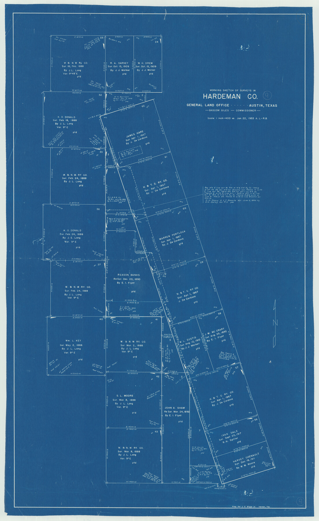 63390, Hardeman County Working Sketch 9, General Map Collection