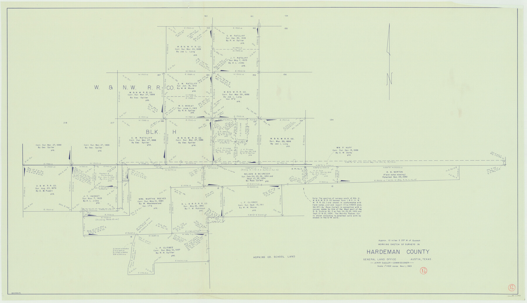 63393, Hardeman County Working Sketch 12, General Map Collection