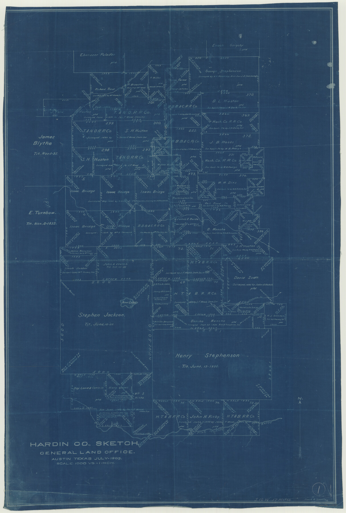 63399, Hardin County Working Sketch 1, General Map Collection