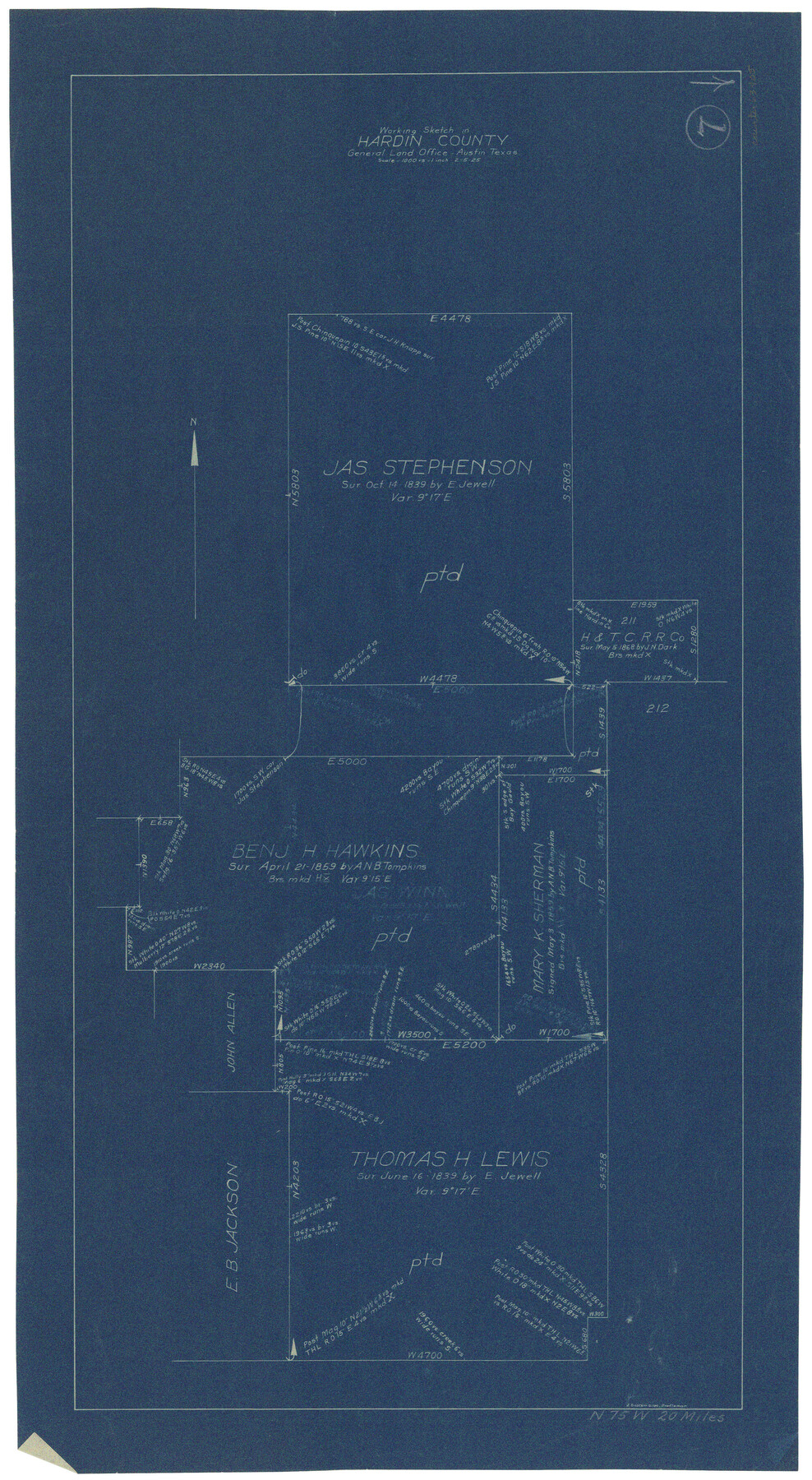 63405, Hardin County Working Sketch 7, General Map Collection
