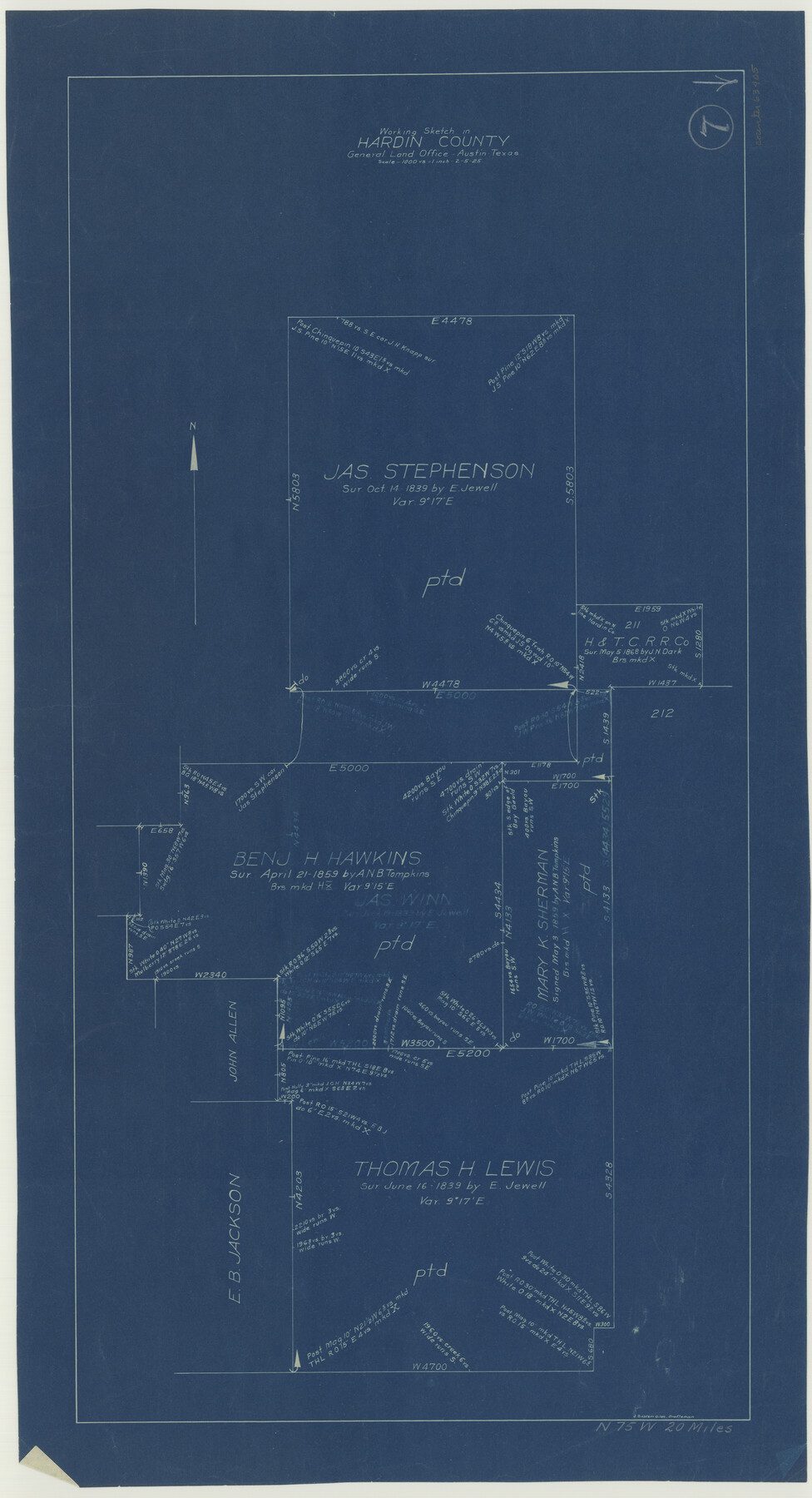 63405, Hardin County Working Sketch 7, General Map Collection