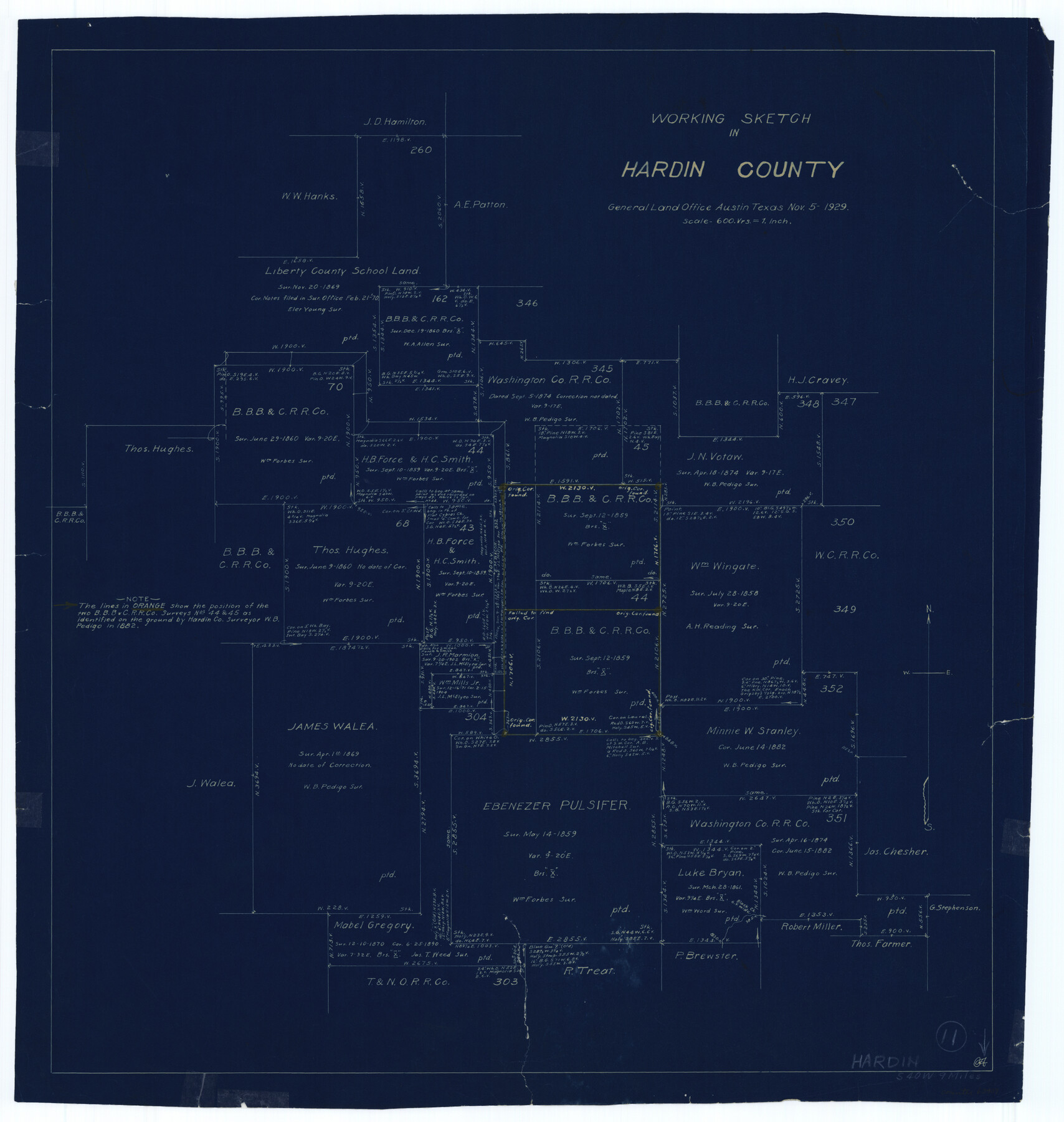 63409, Hardin County Working Sketch 11, General Map Collection