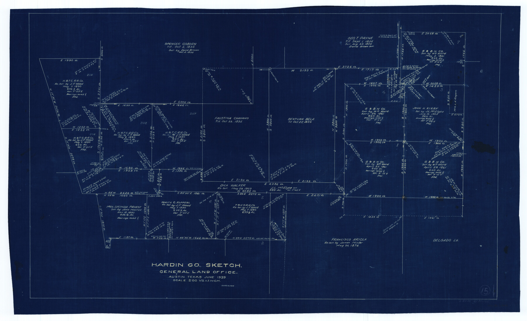 63413, Hardin County Working Sketch 15, General Map Collection