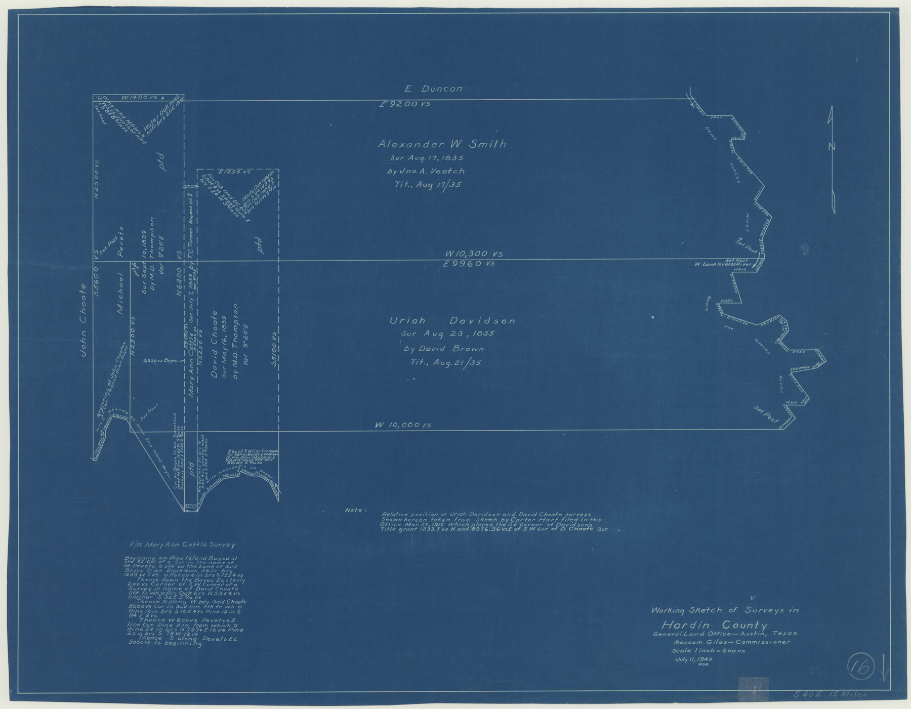 63414, Hardin County Working Sketch 16, General Map Collection