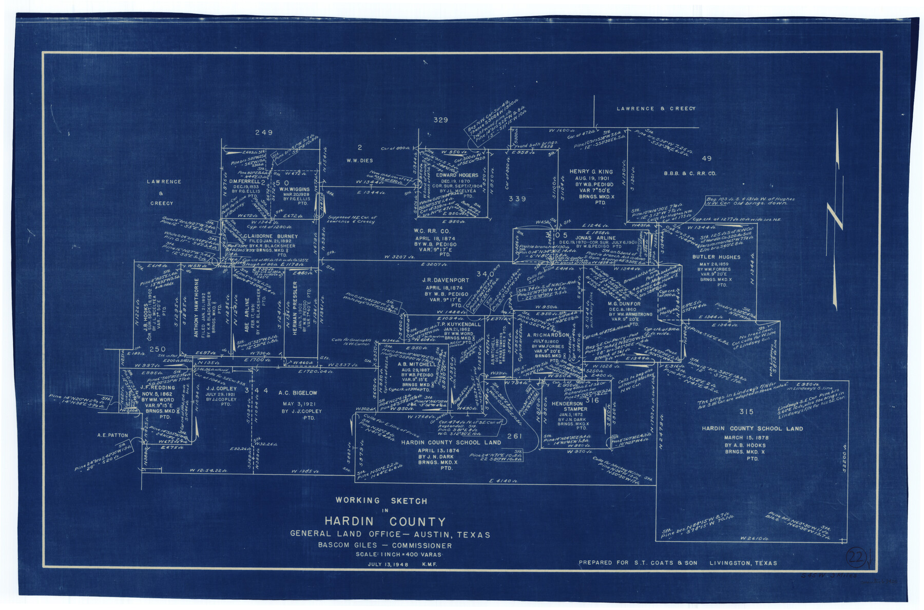 63420, Hardin County Working Sketch 22, General Map Collection