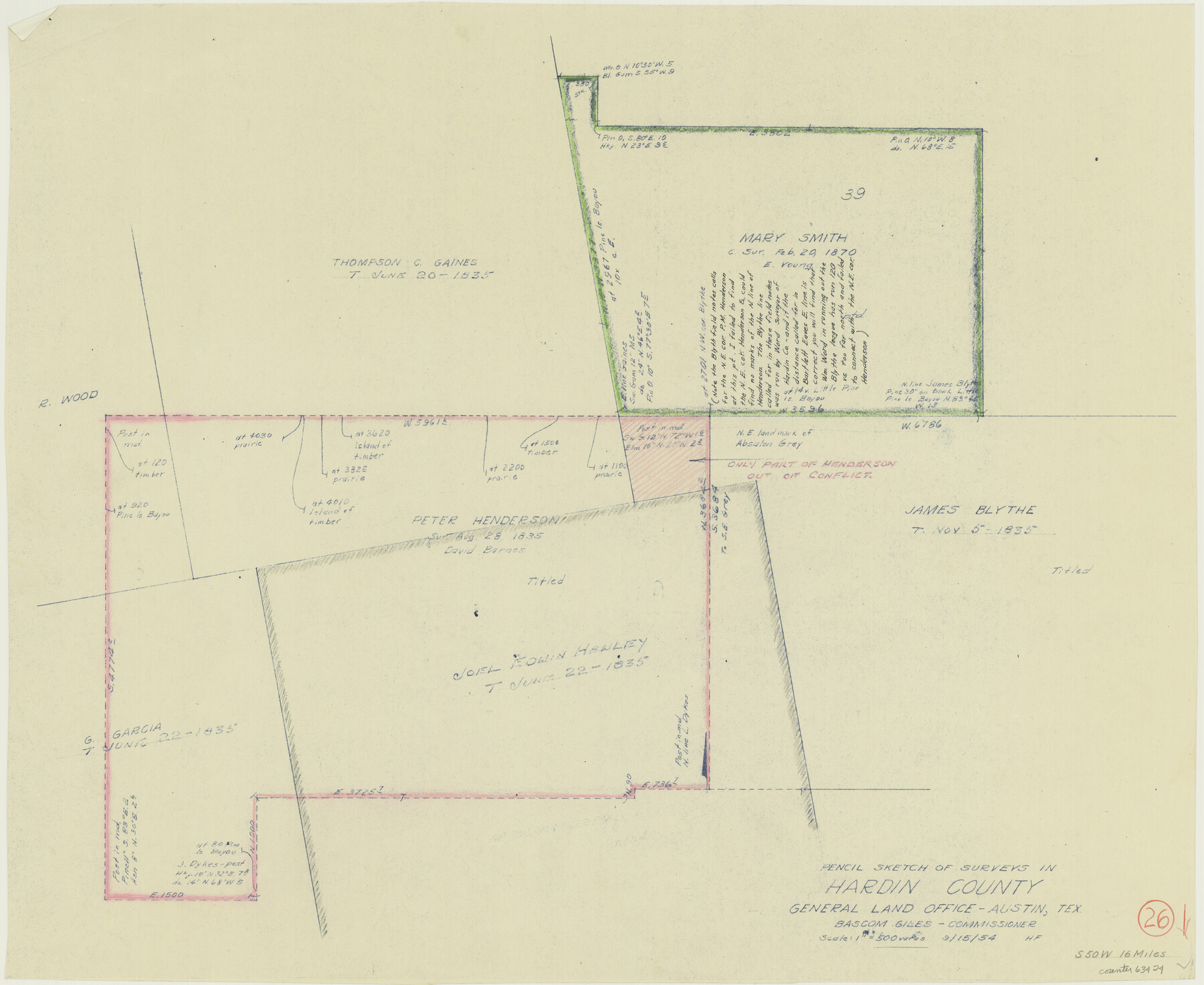 63424, Hardin County Working Sketch 26, General Map Collection