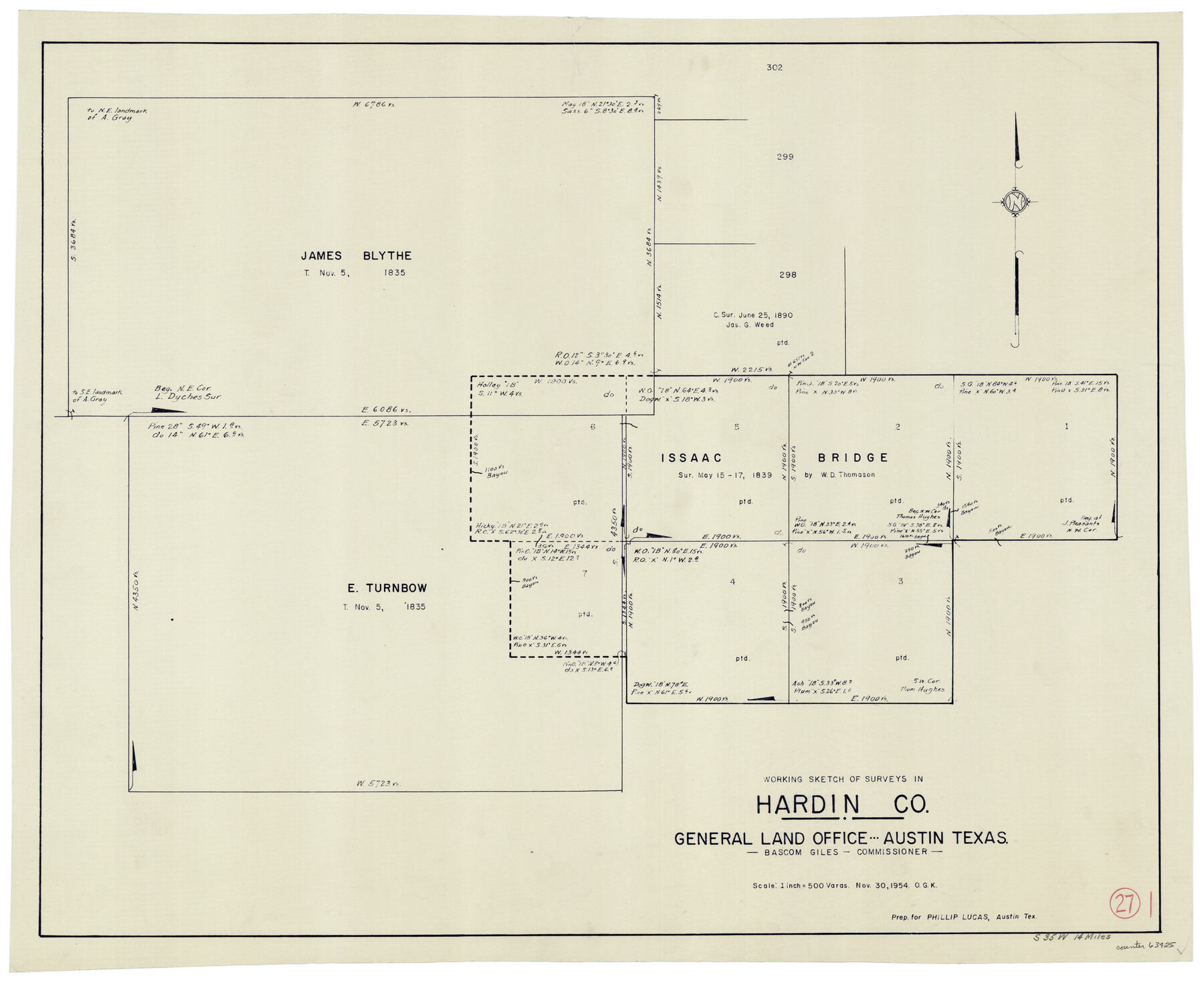 63425, Hardin County Working Sketch 27, General Map Collection
