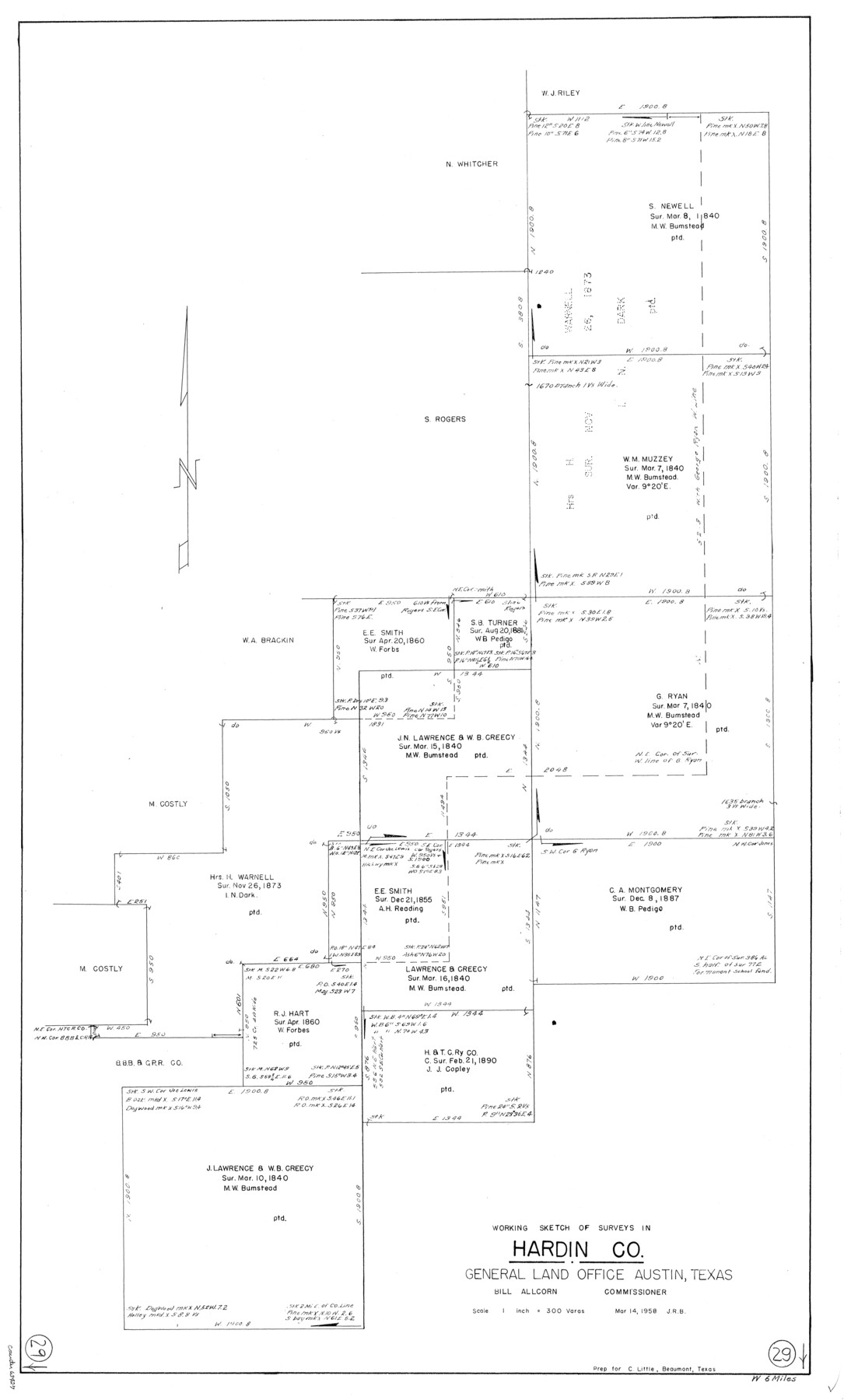 63427, Hardin County Working Sketch 29, General Map Collection