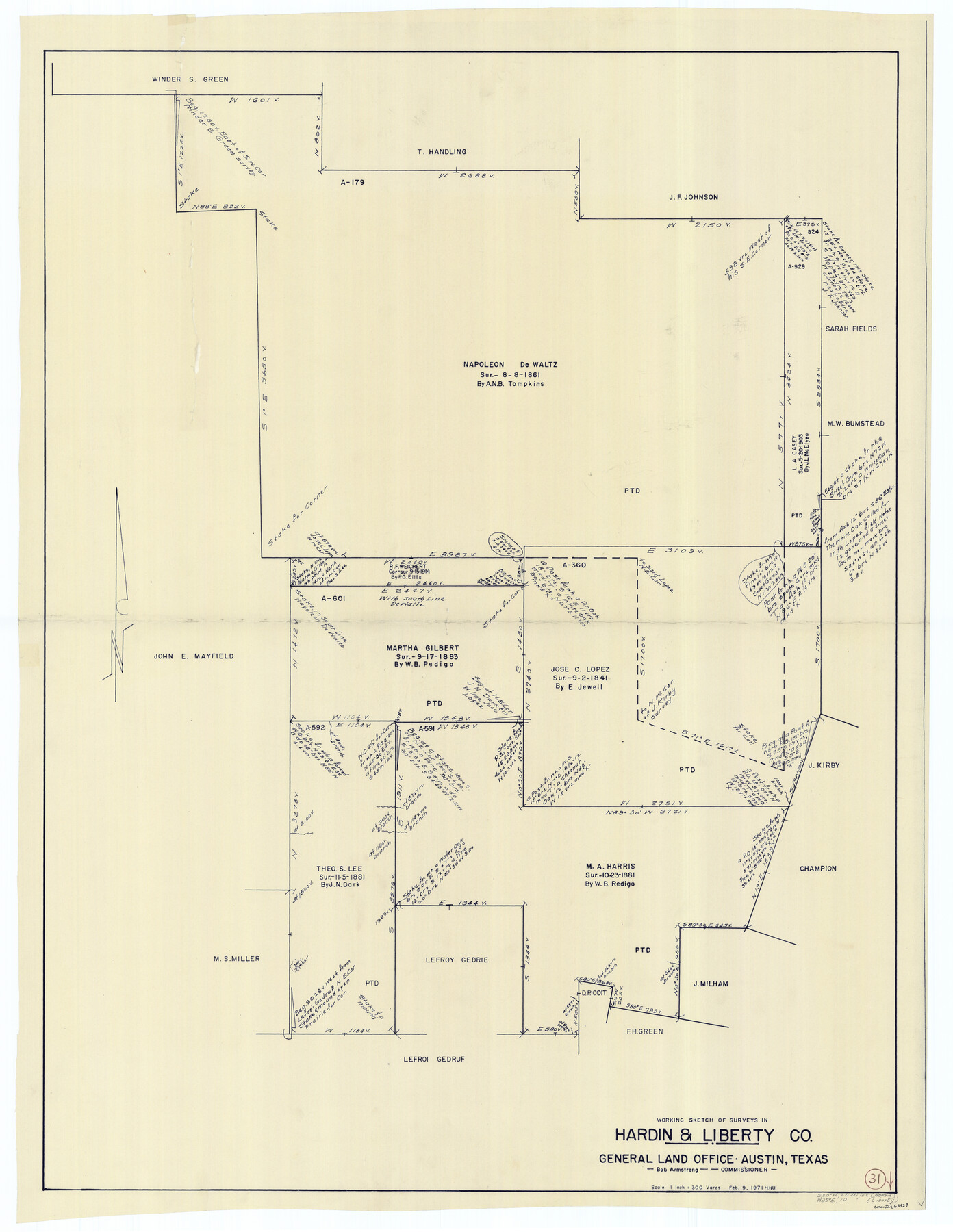 63429, Hardin County Working Sketch 31, General Map Collection