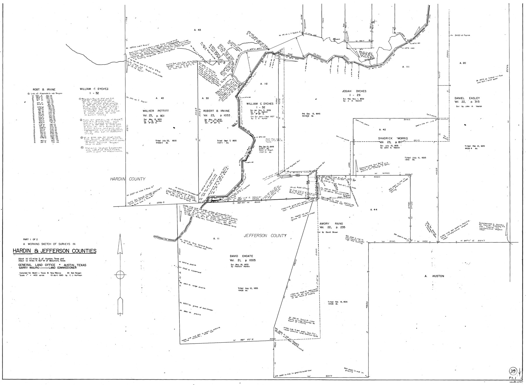 63437, Hardin County Working Sketch 39, part 1, General Map Collection