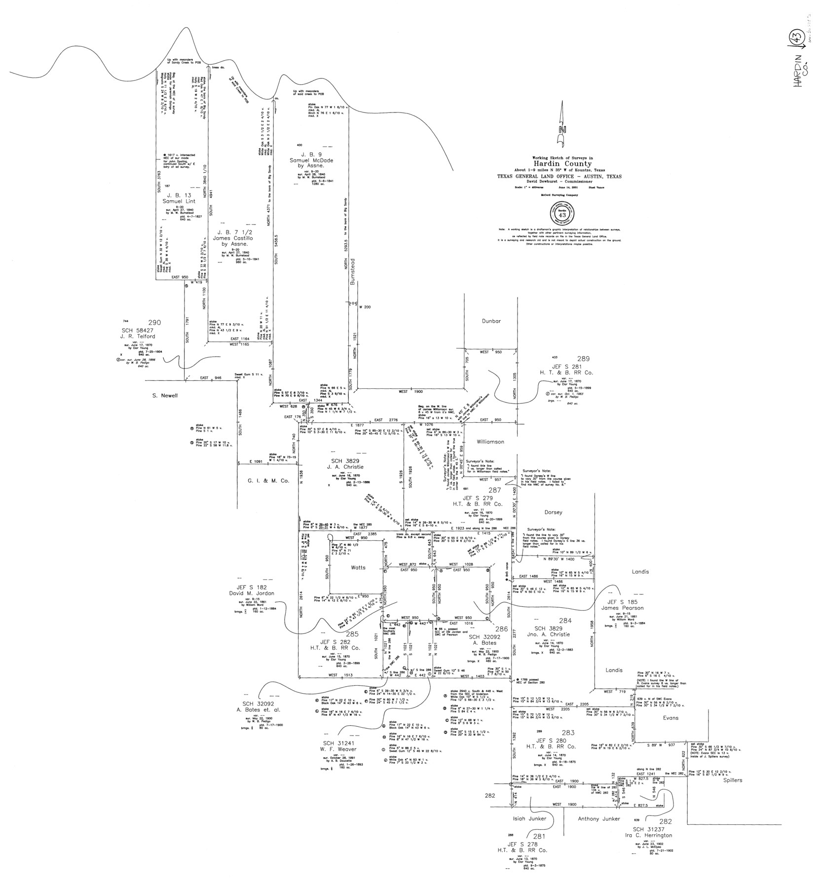 63442, Hardin County Working Sketch 43, General Map Collection