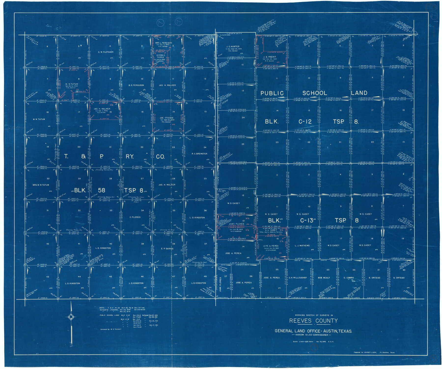 63450, Reeves County Working Sketch 7, General Map Collection