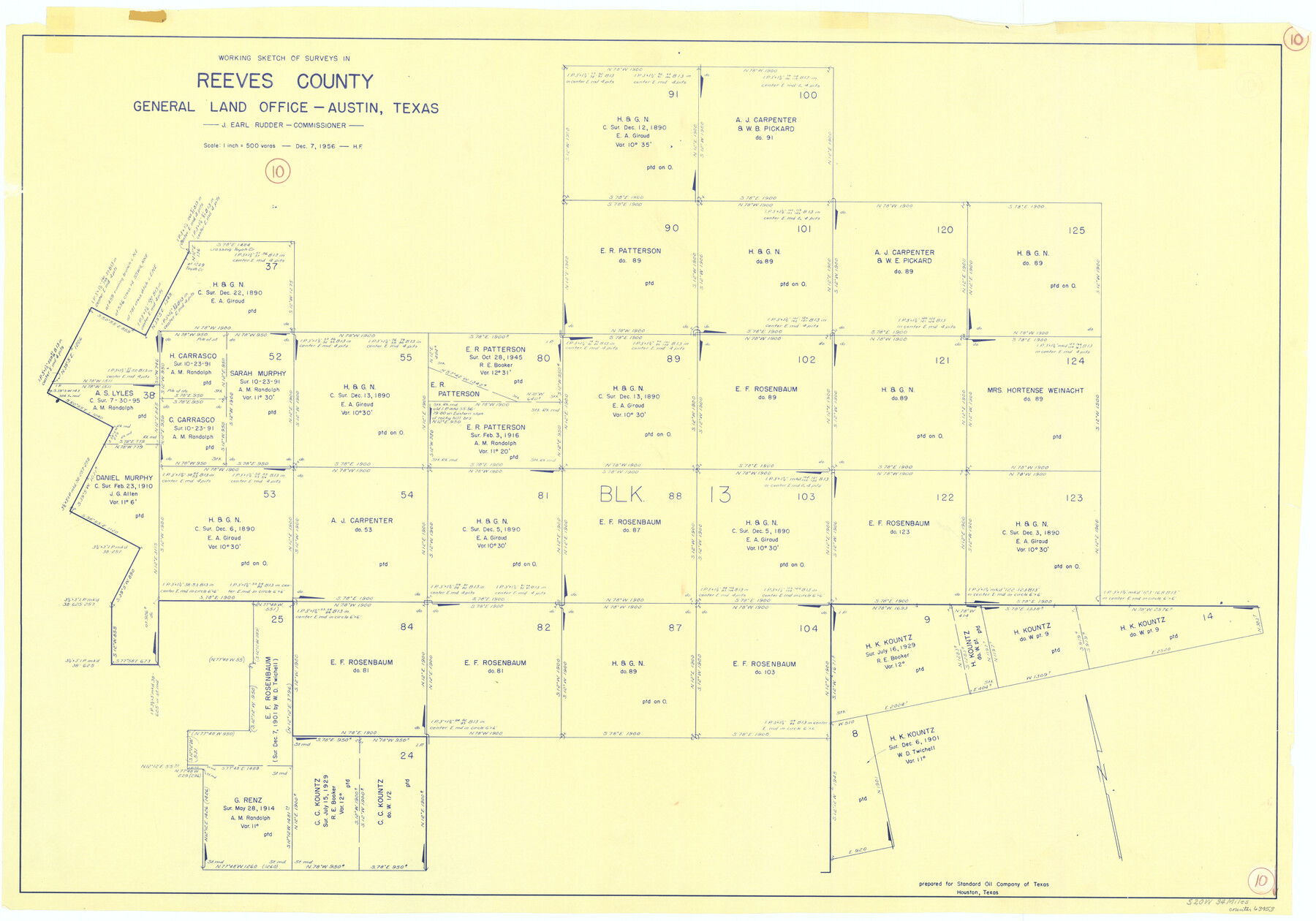 63453, Reeves County Working Sketch 10, General Map Collection