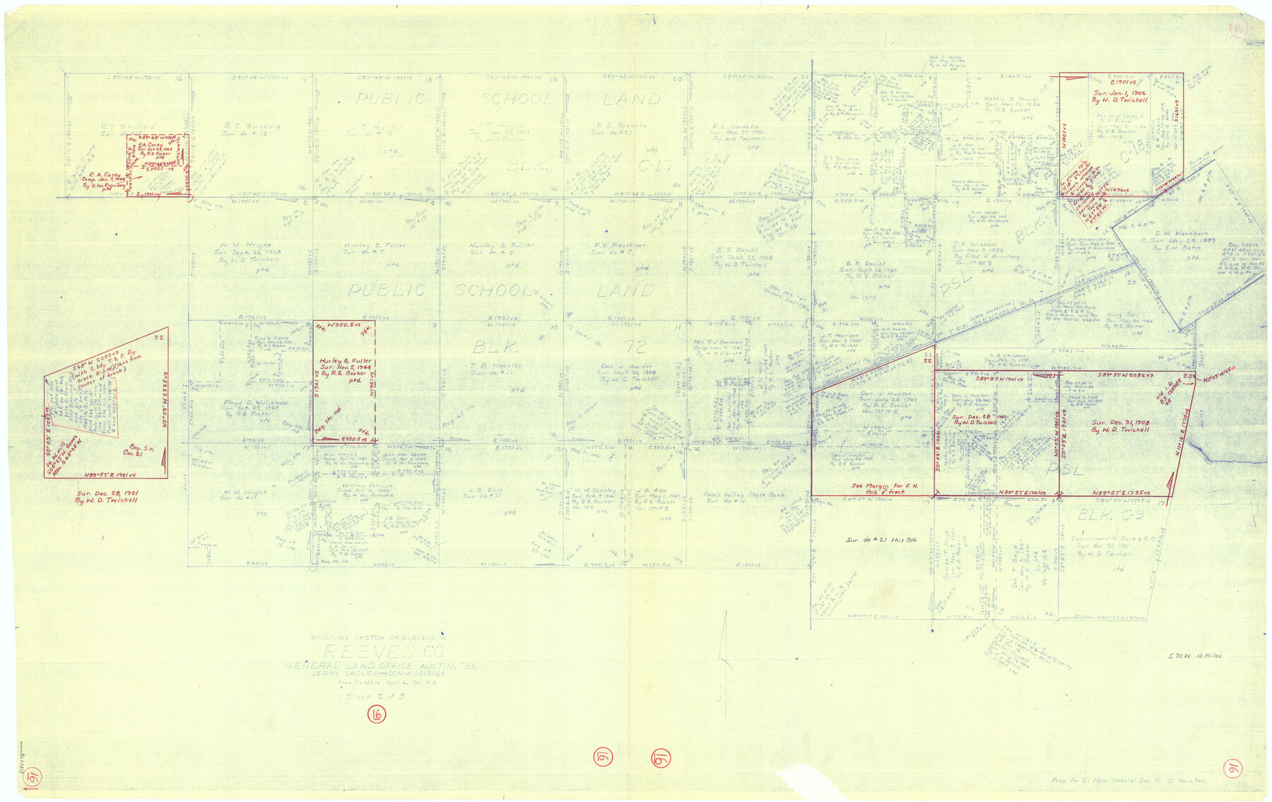 63459, Reeves County Working Sketch 16, General Map Collection