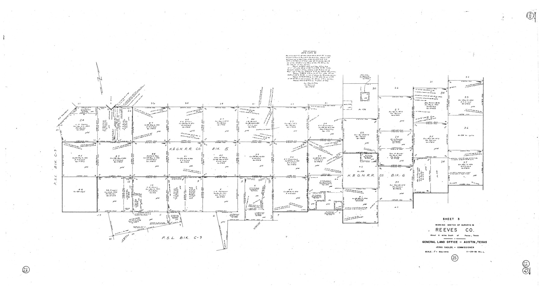 63468, Reeves County Working Sketch 25, General Map Collection