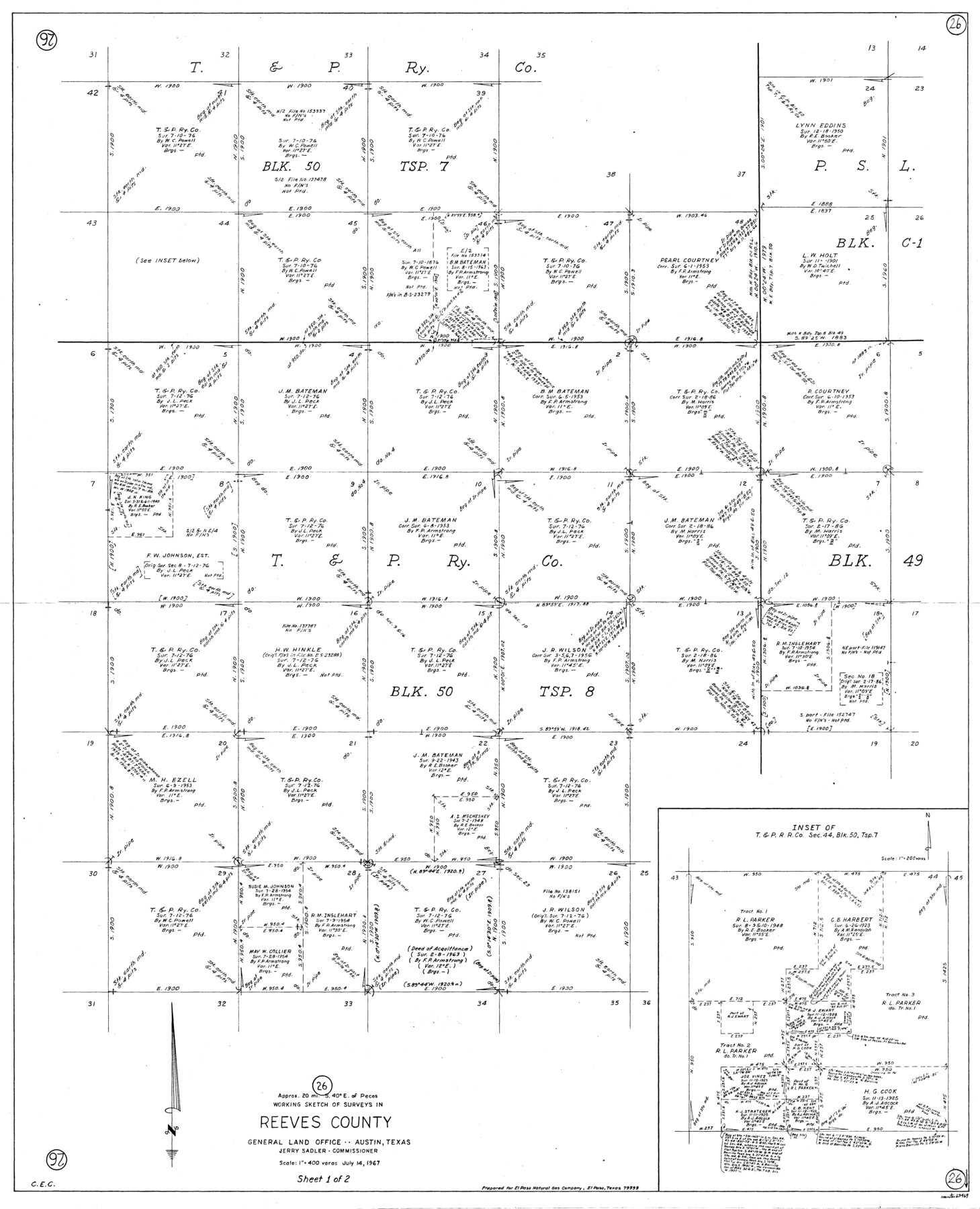 63469, Reeves County Working Sketch 26, General Map Collection