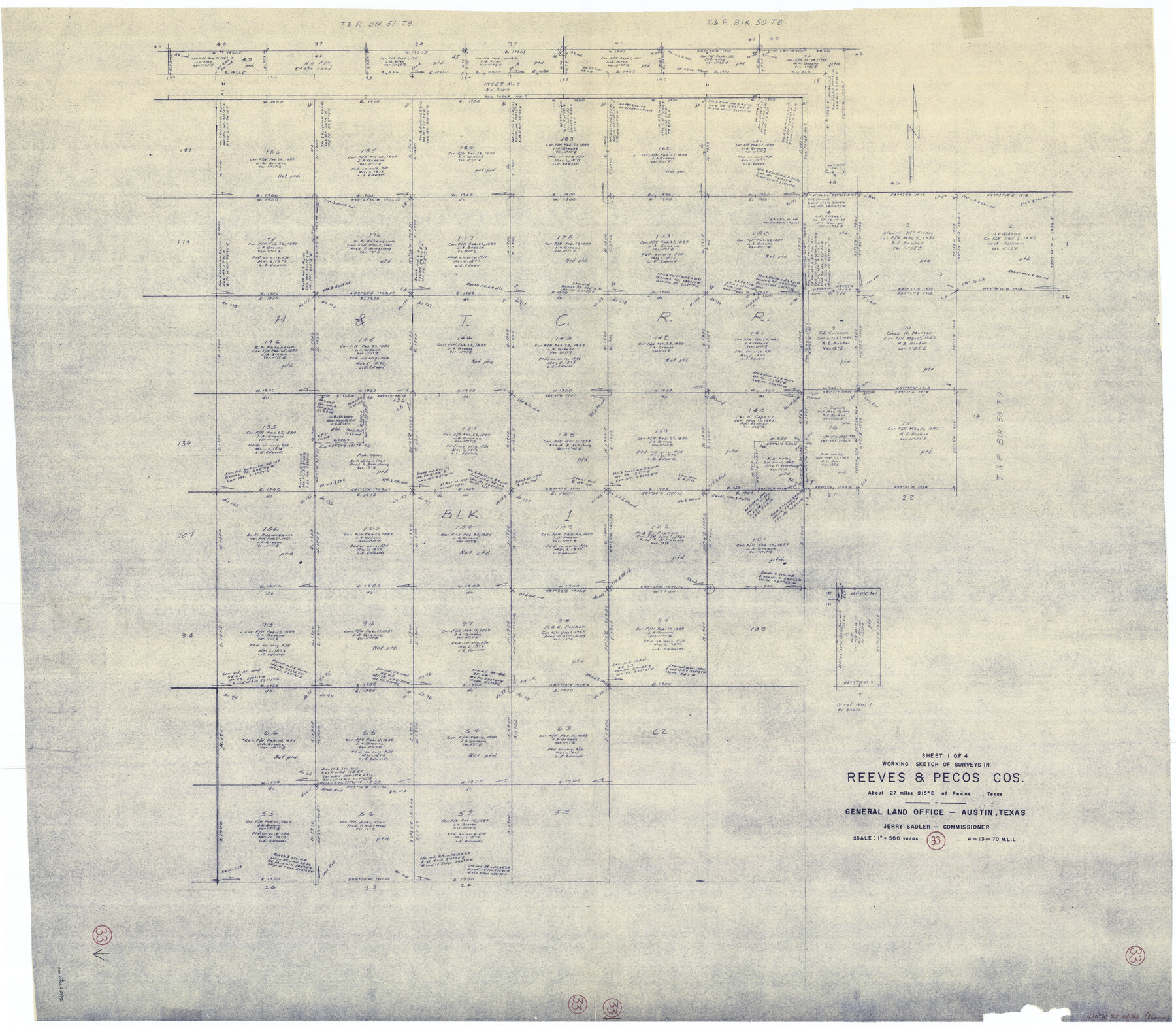 63476, Reeves County Working Sketch 33, General Map Collection